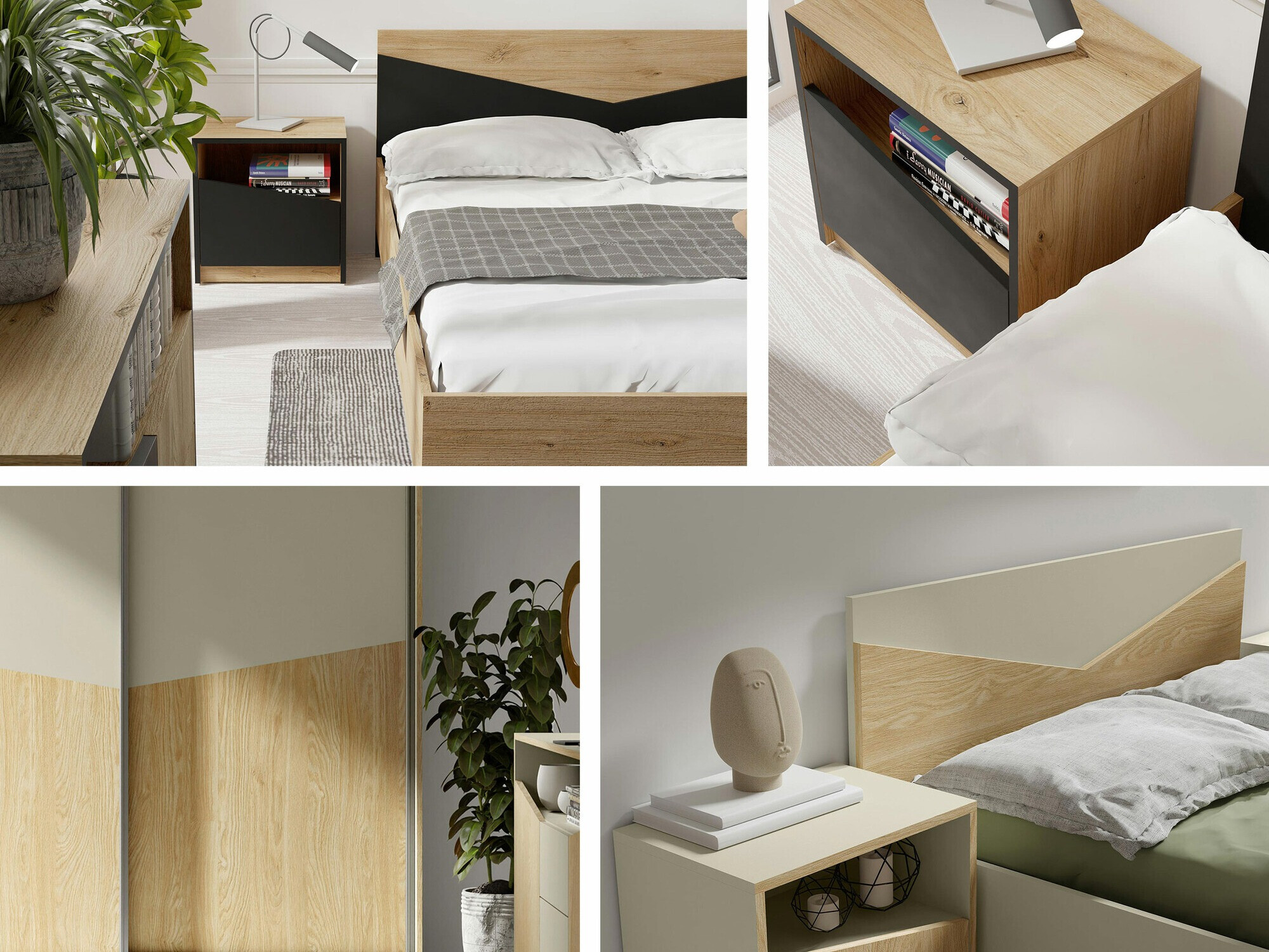 Komoda Tenreme 103 (Hrast + Crna)