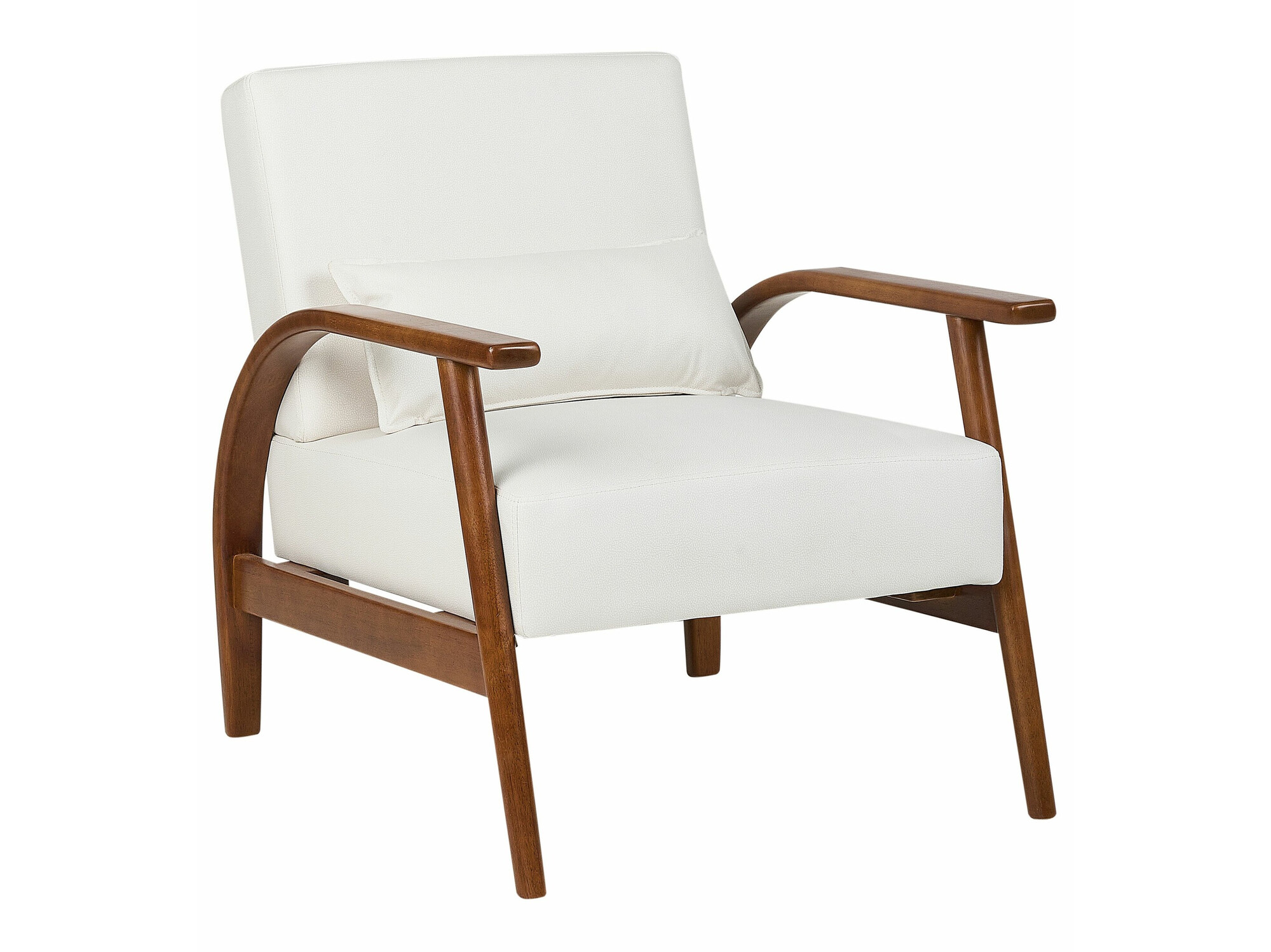 Fotelja Berwyn 2296 (Bijela + Tamno drvo)