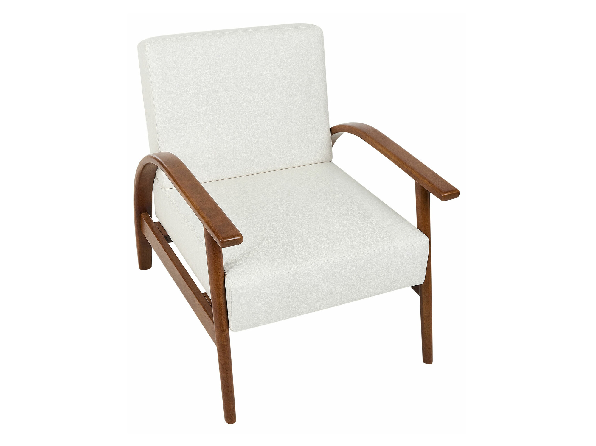 Fotelja Berwyn 2296 (Bijela + Tamno drvo)