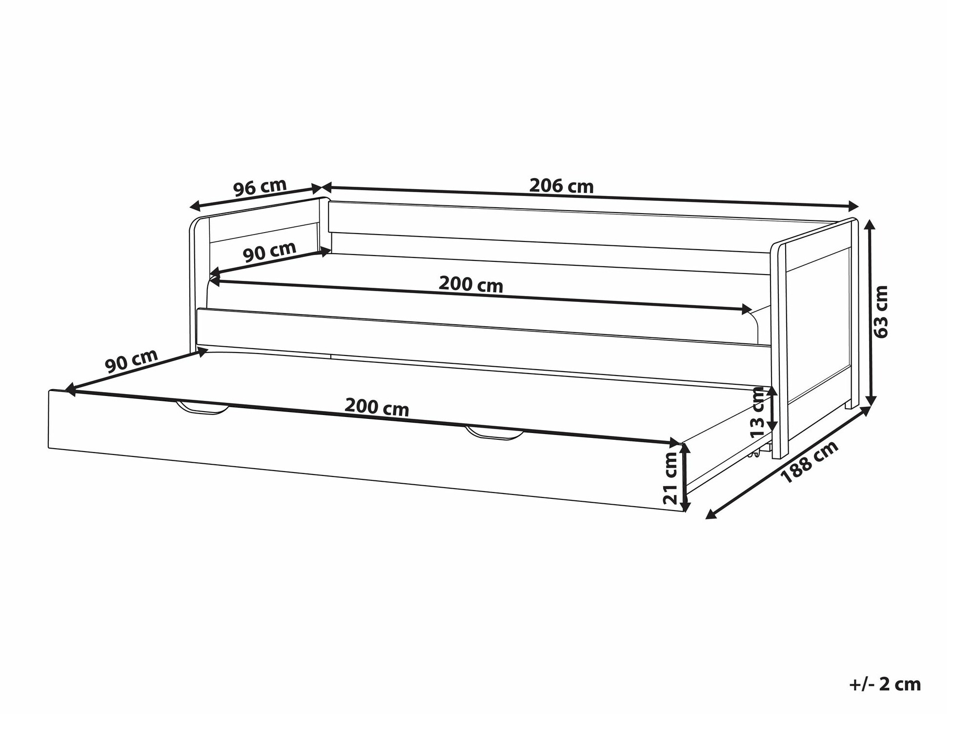 Krevet Berwyn 2301 (Svijetlo drvo)
