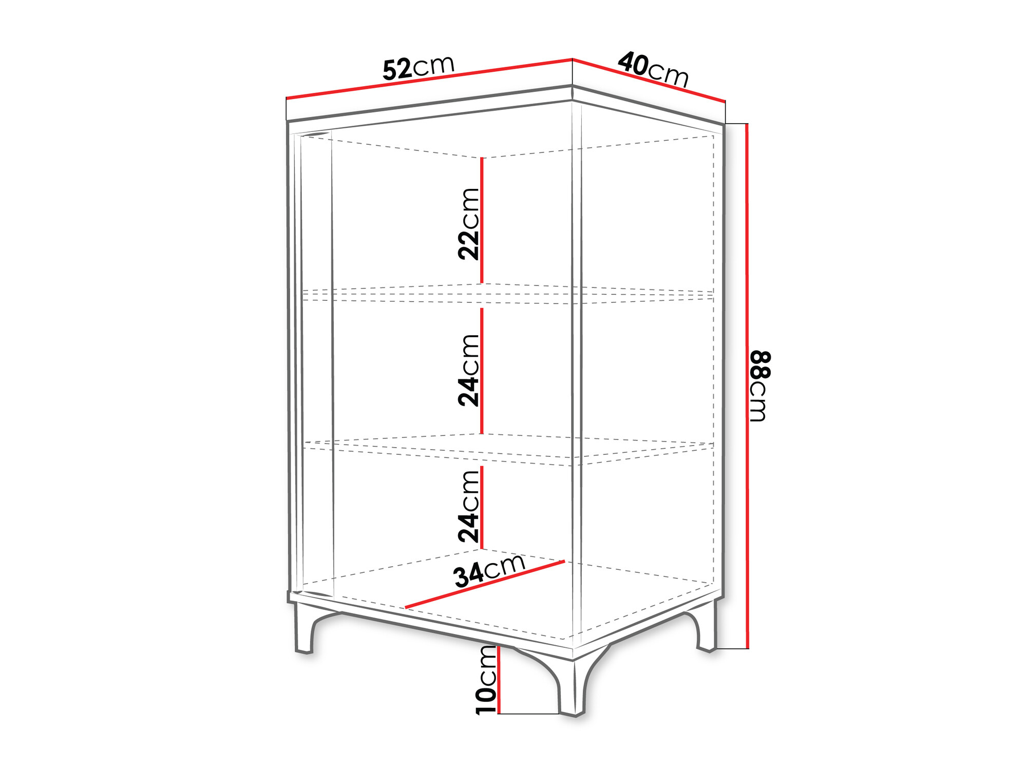 Ormarić Florem (Bijela + Sjajno bijela + Svijetlo drvo)