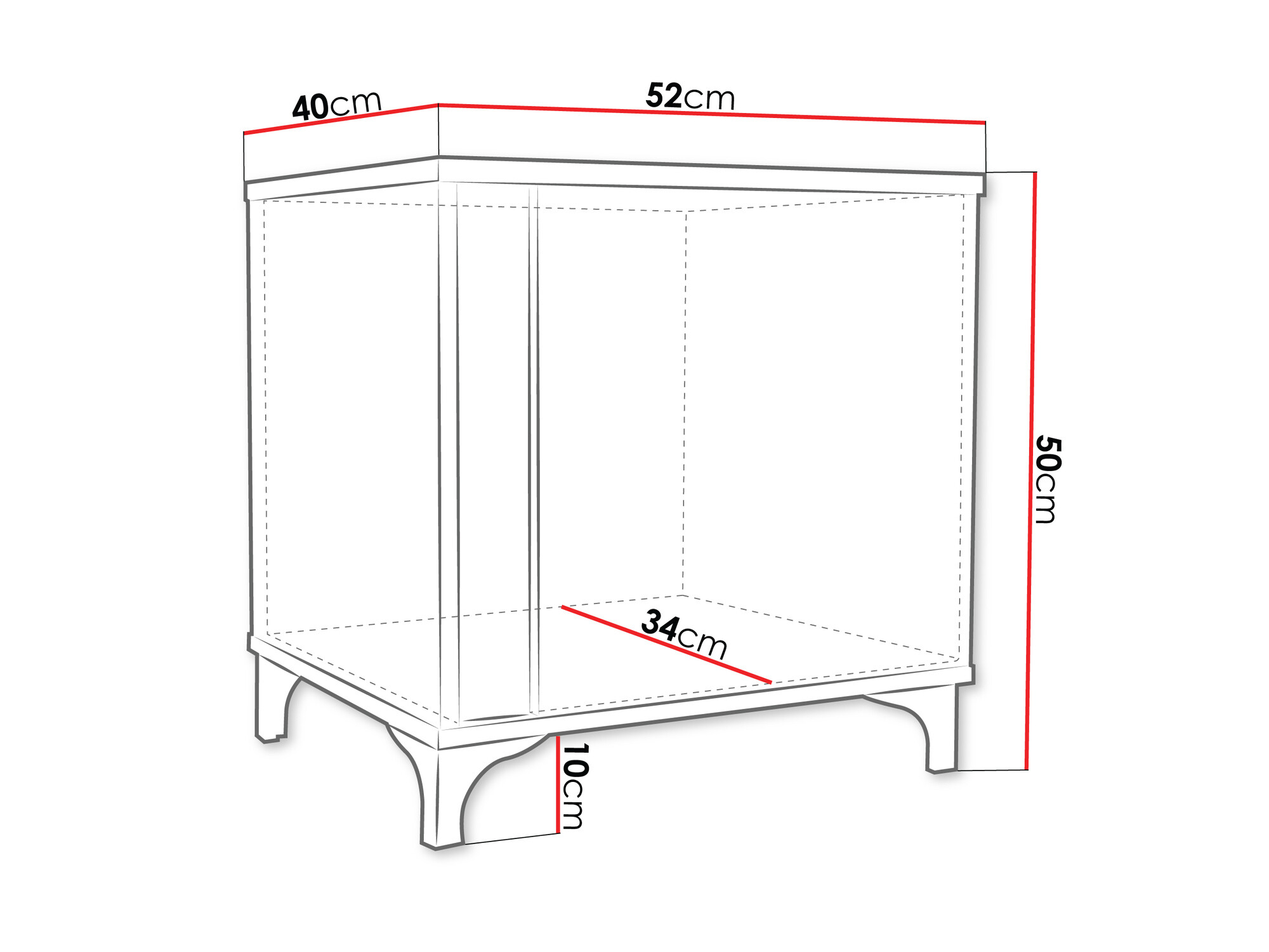 Noćni ormarić Livseri 111 (Bijela + Sjajno bijela + Svijetlo drvo)