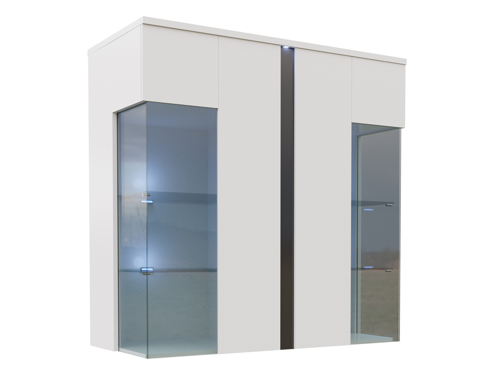 Ormarić Florem III (Bijela + Sjajno bijela + Sjajno crna)