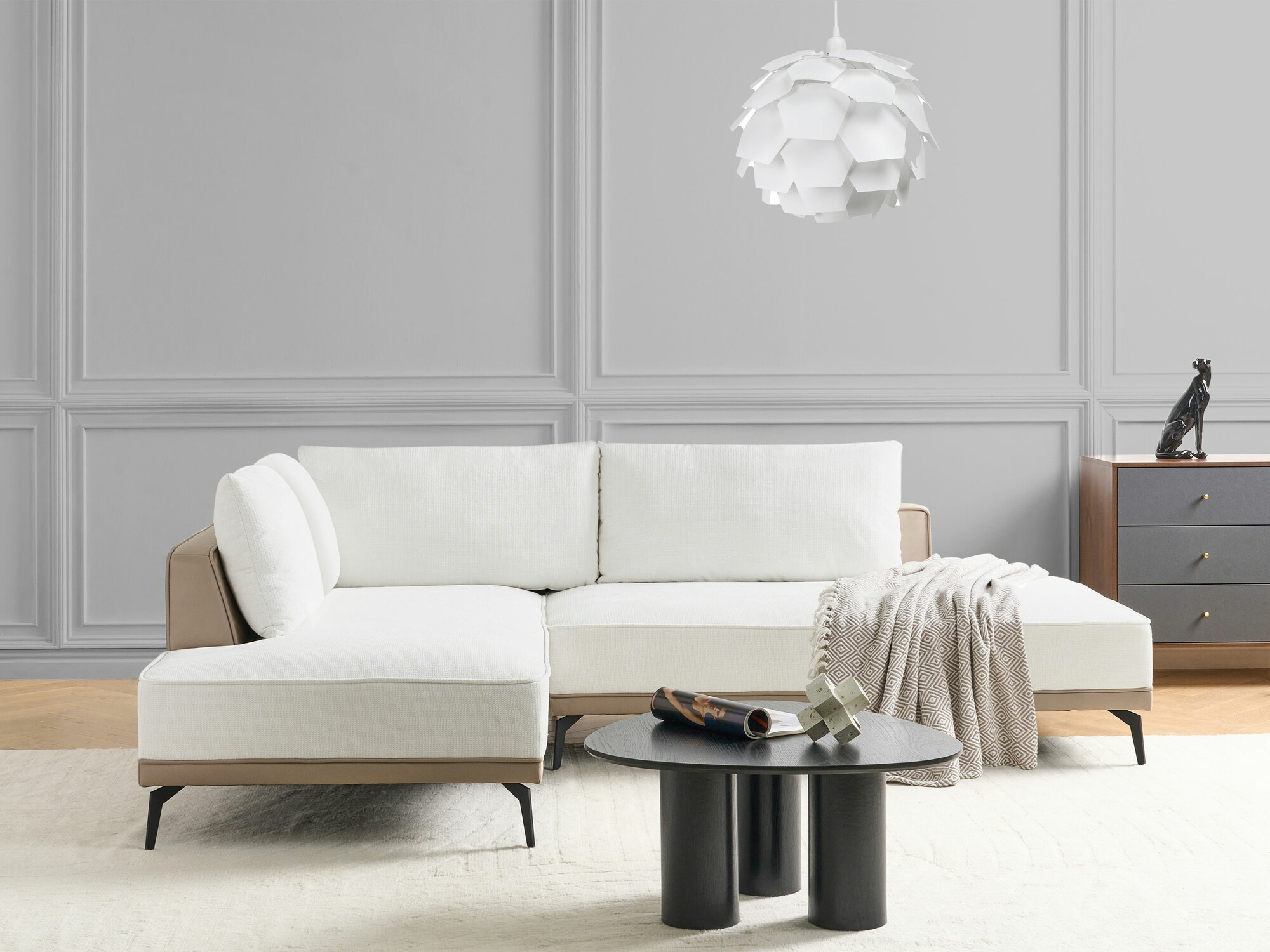 Modularna kutna garnitura Berwyn 2326 (Bijela)