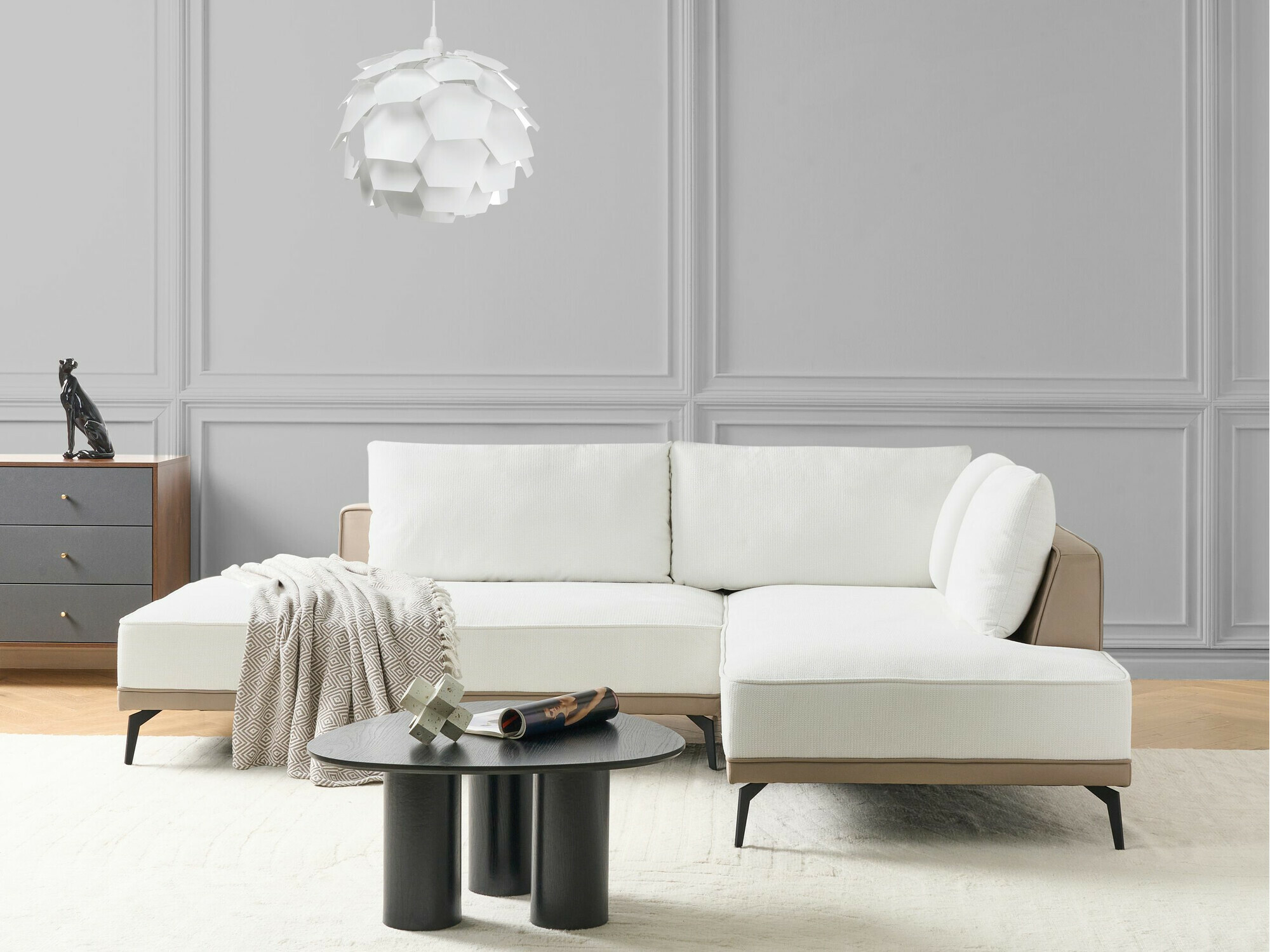 Modularna kutna garnitura Berwyn 2326 (Bijela)