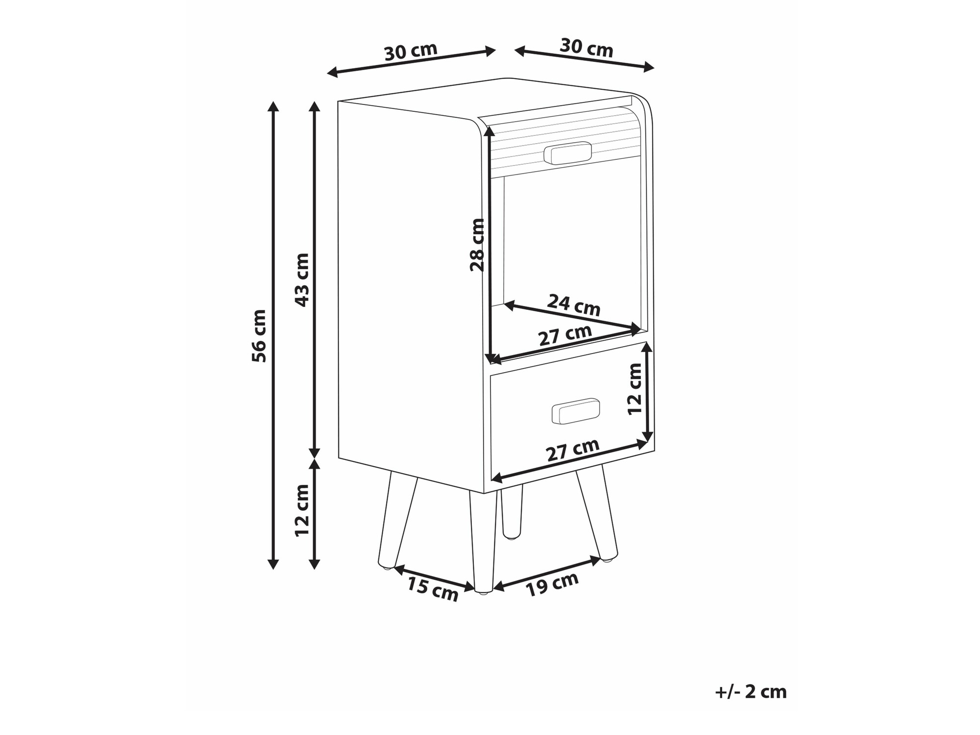 Noćni ormarić Berwyn 2327