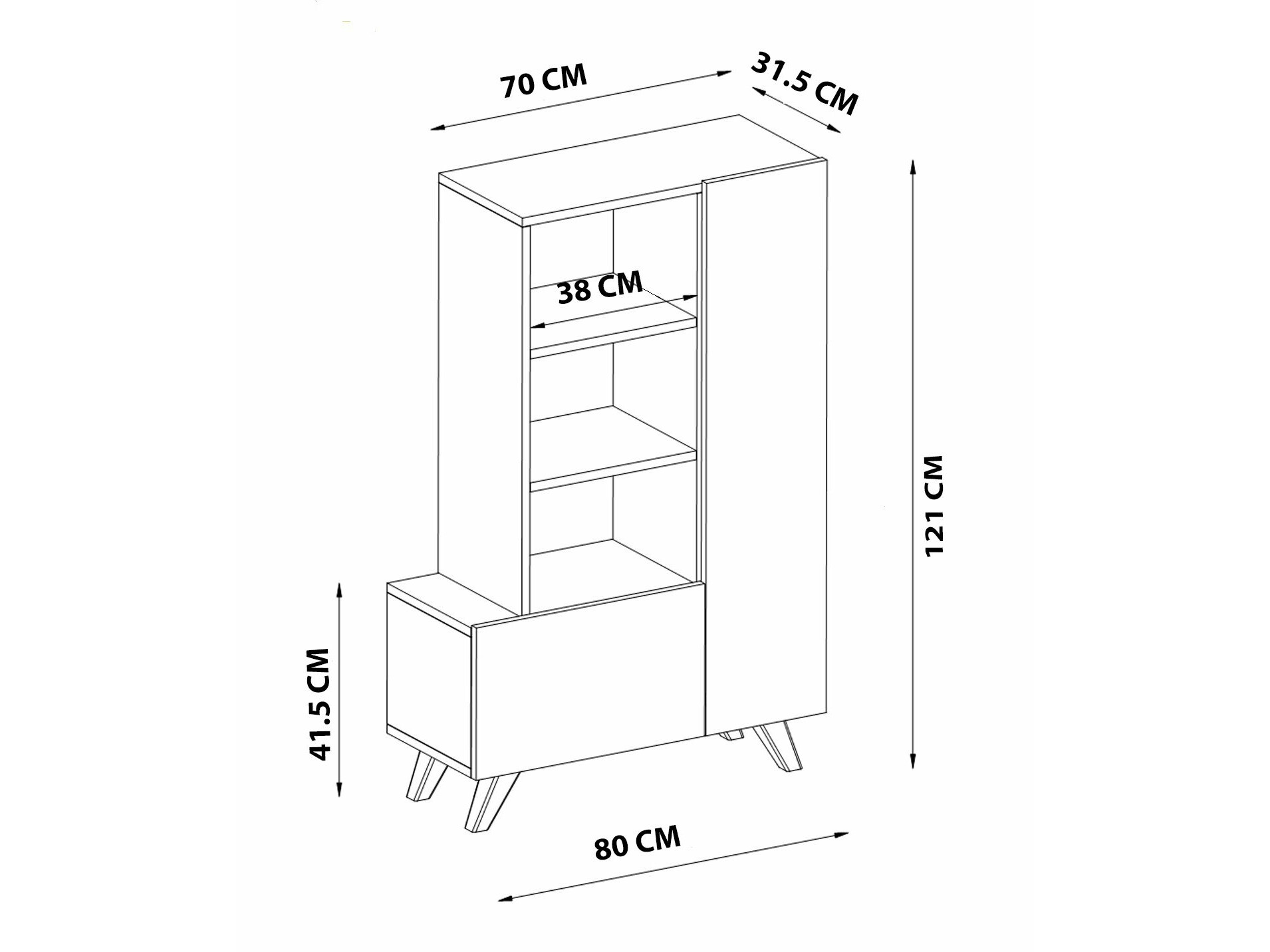 Ormarić Kailua 2318 (Bijela)
