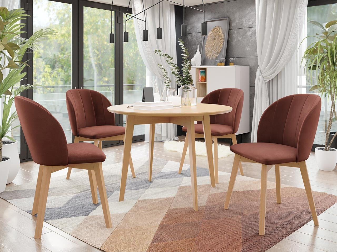 Stol Racine 123 (Smeđa)