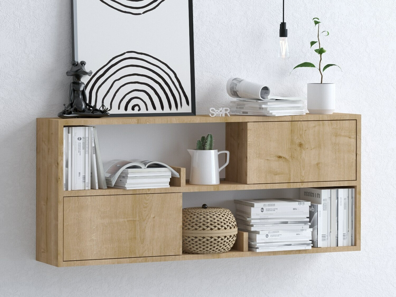 Zidna polica Sonliro 147 (Hrast)