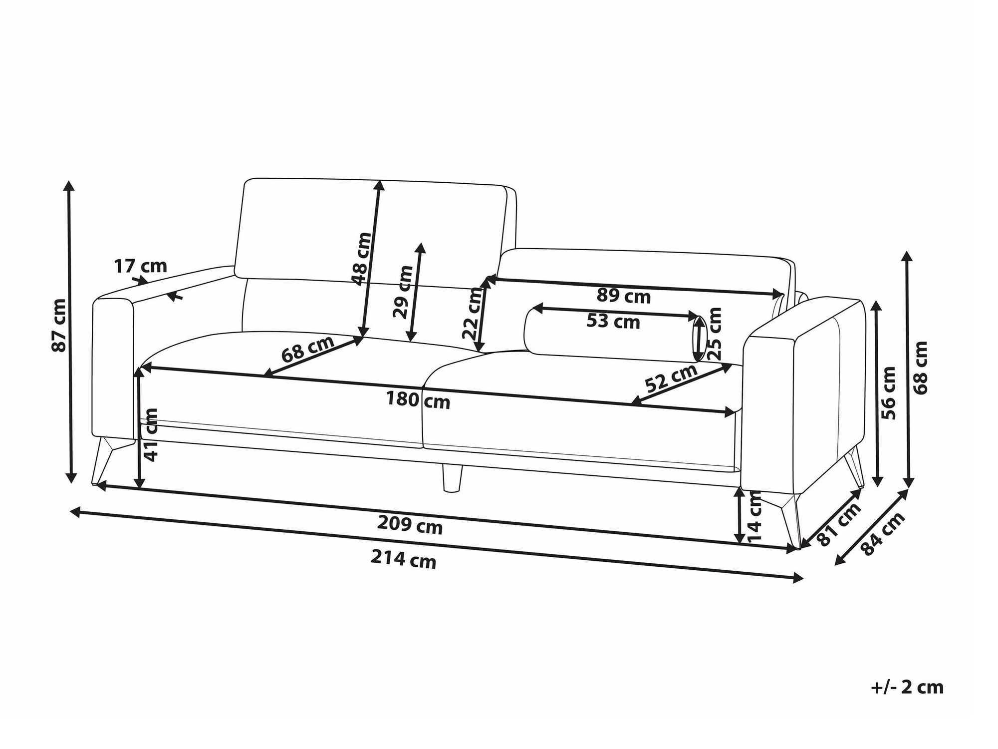 Kauč Berwyn 2354 (Bordo)