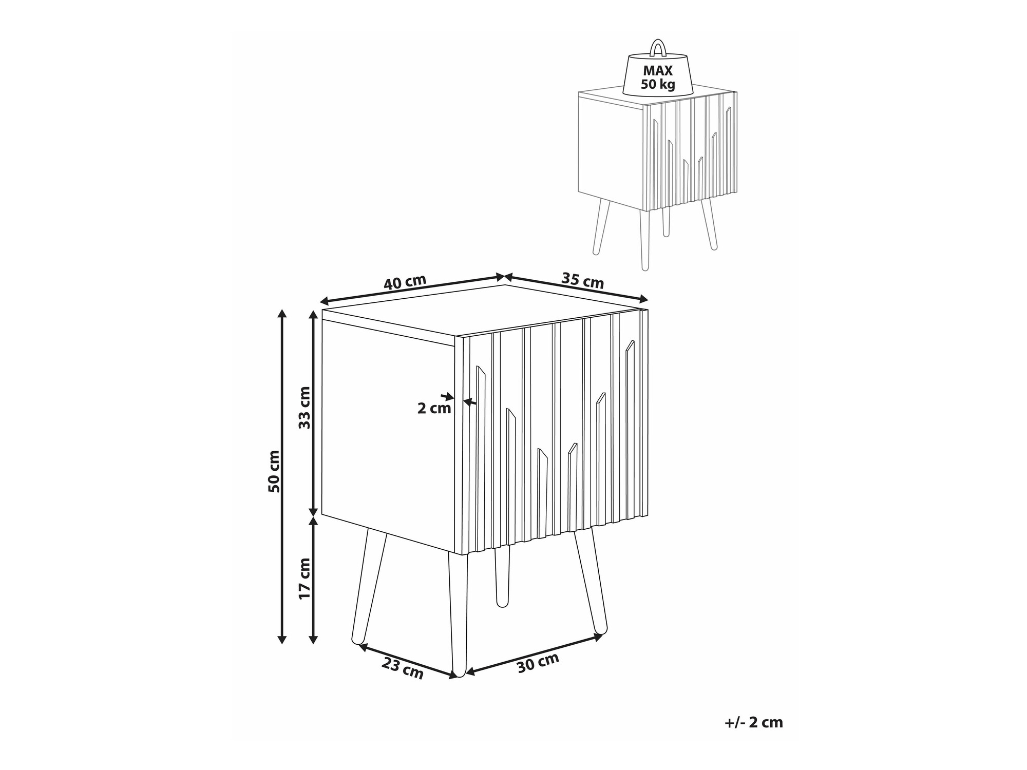 Noćni ormarić Berwyn 2357