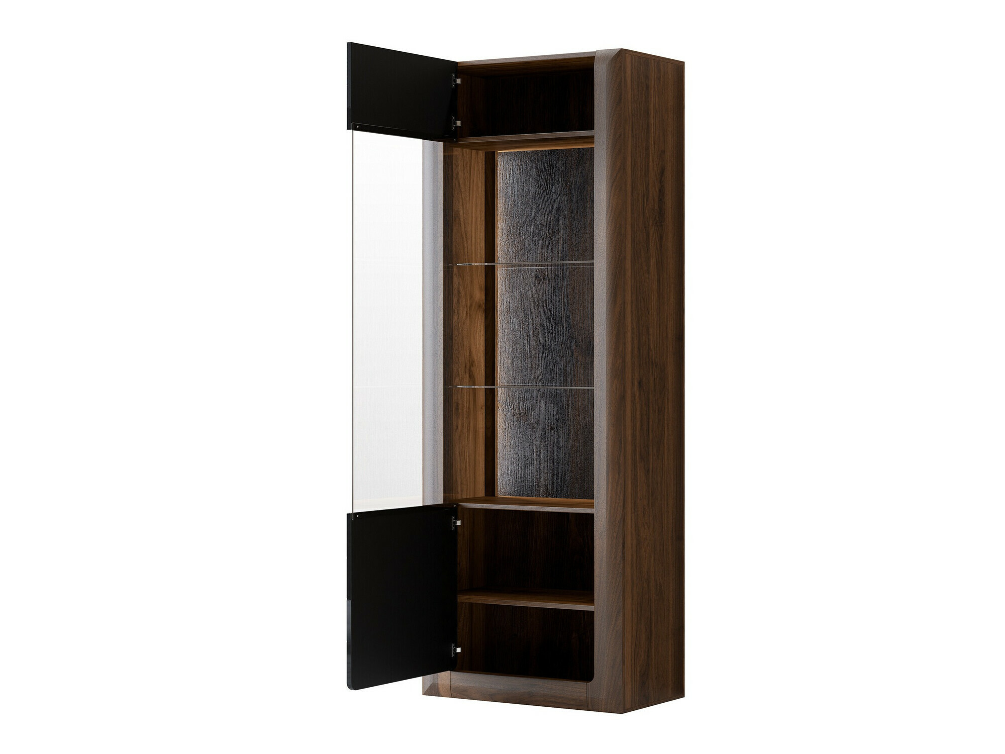 Polica Sovera 101 (Orah + Sjajno crna)