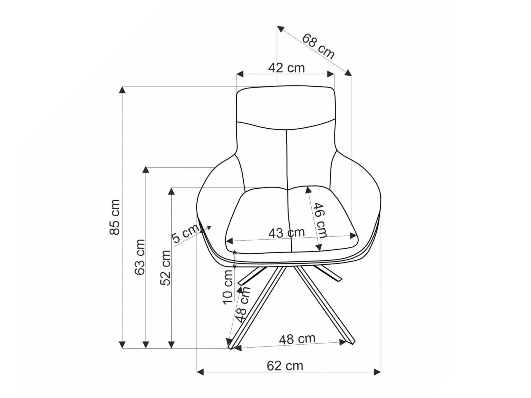 Stolica Houston 1872 (Bež)