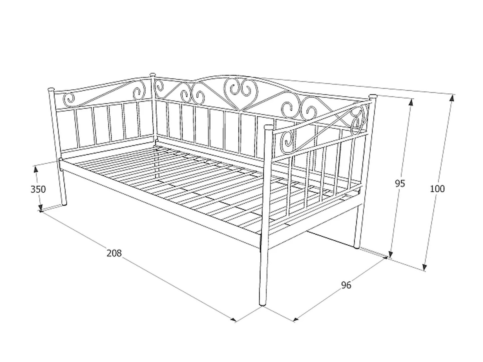 Krevet Detroit 655 (Crna)