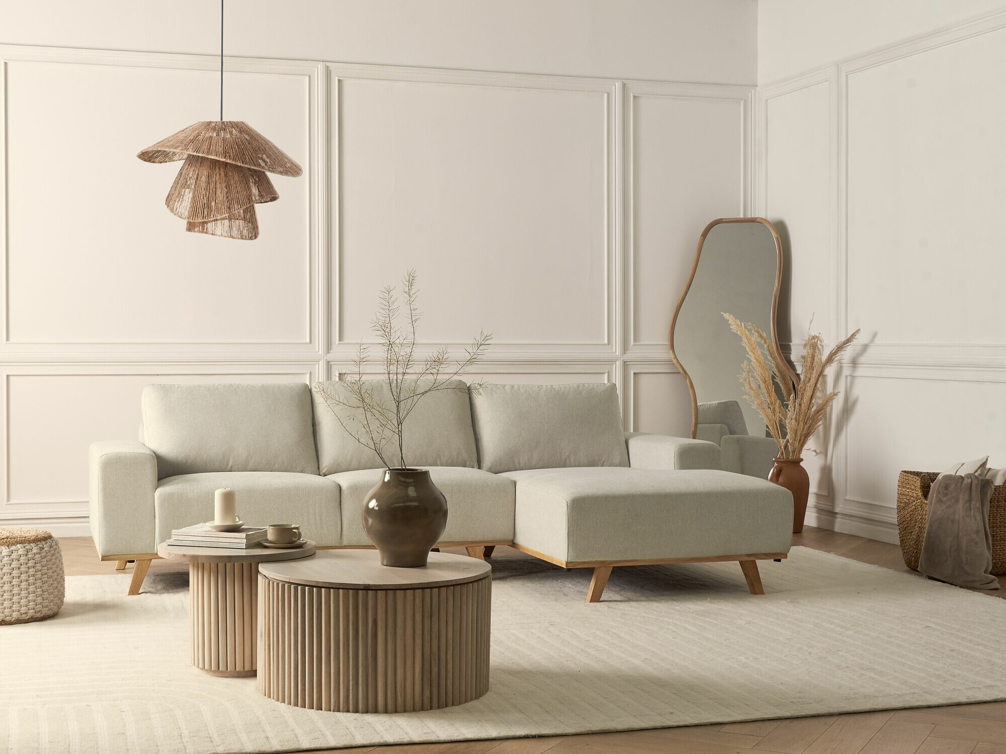 Kutna garnitura Berwyn 2363 (Bež)