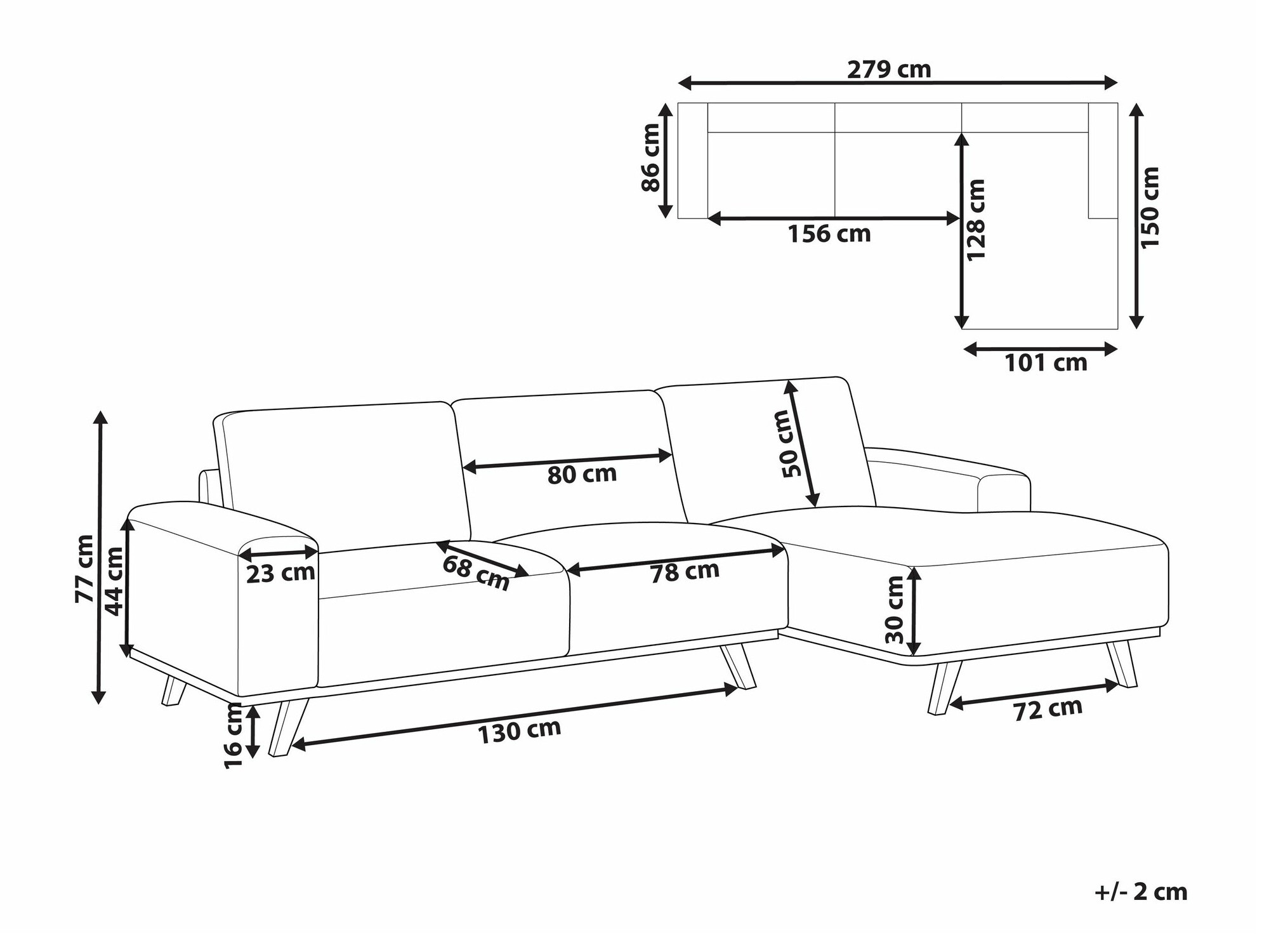 Kutna garnitura Berwyn 2363 (Bež)