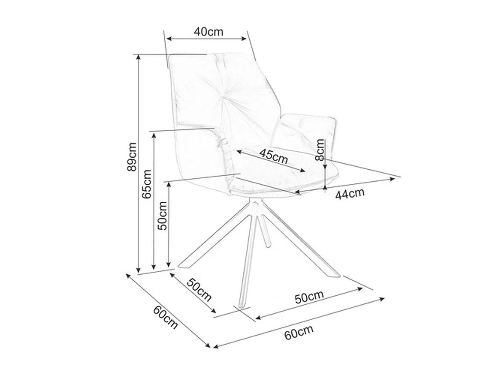 Stolica Detroit 653 (Bež)