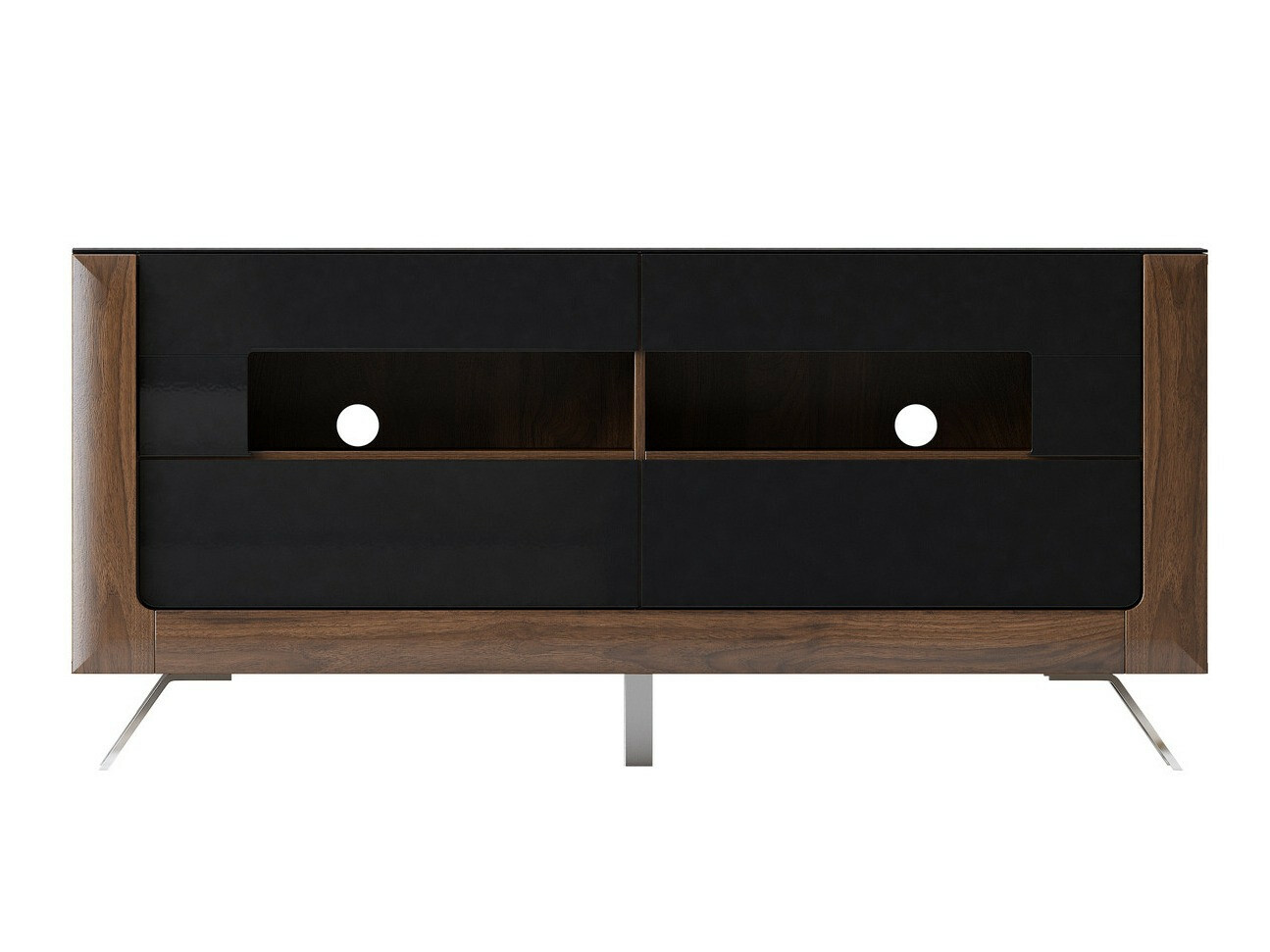 TV stol Sovera 105 (Orah + Sjajno crna)