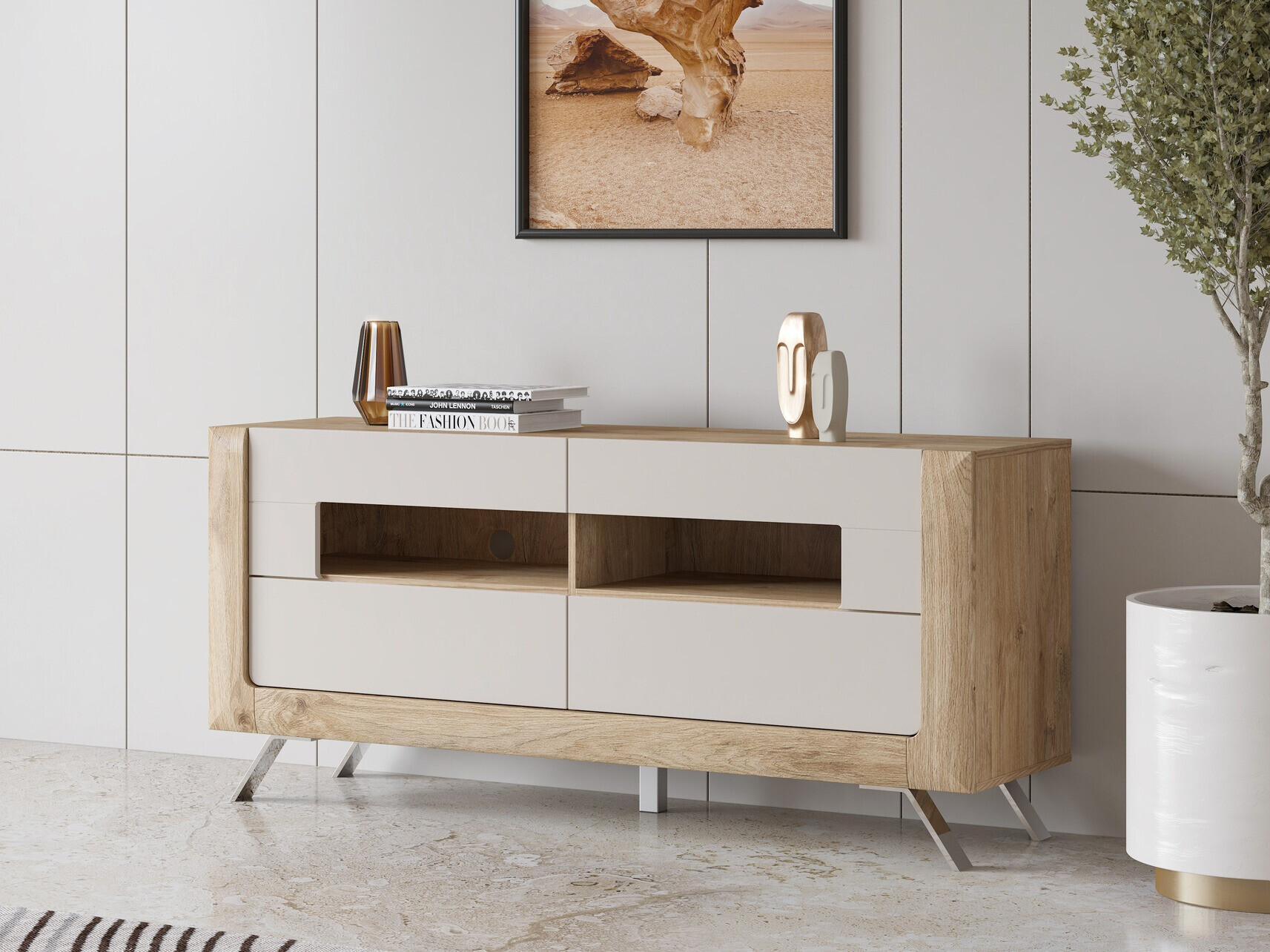 TV stol Sovera 105 (Zlatni hrast + Kašmir)