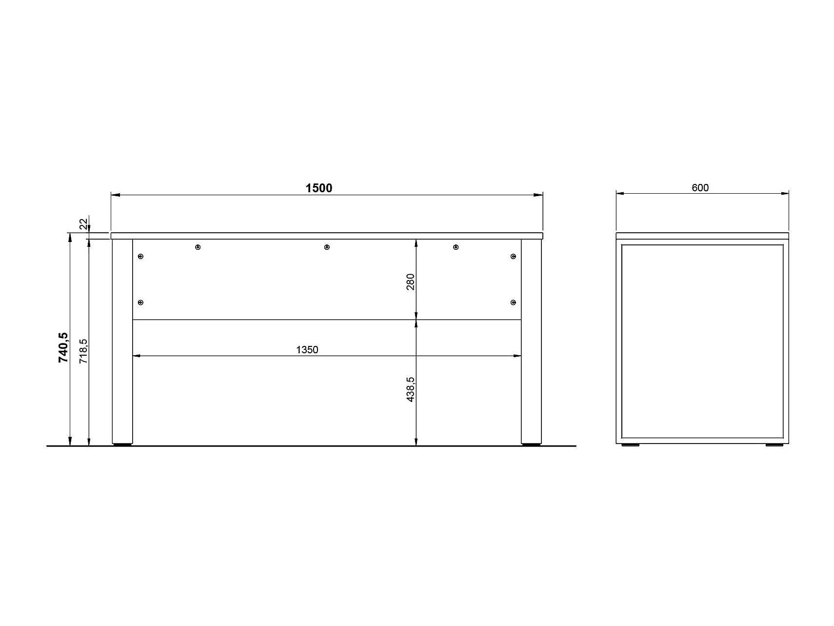 Uredski stol Evarsoa 100 (Navarra hrast + Crna)