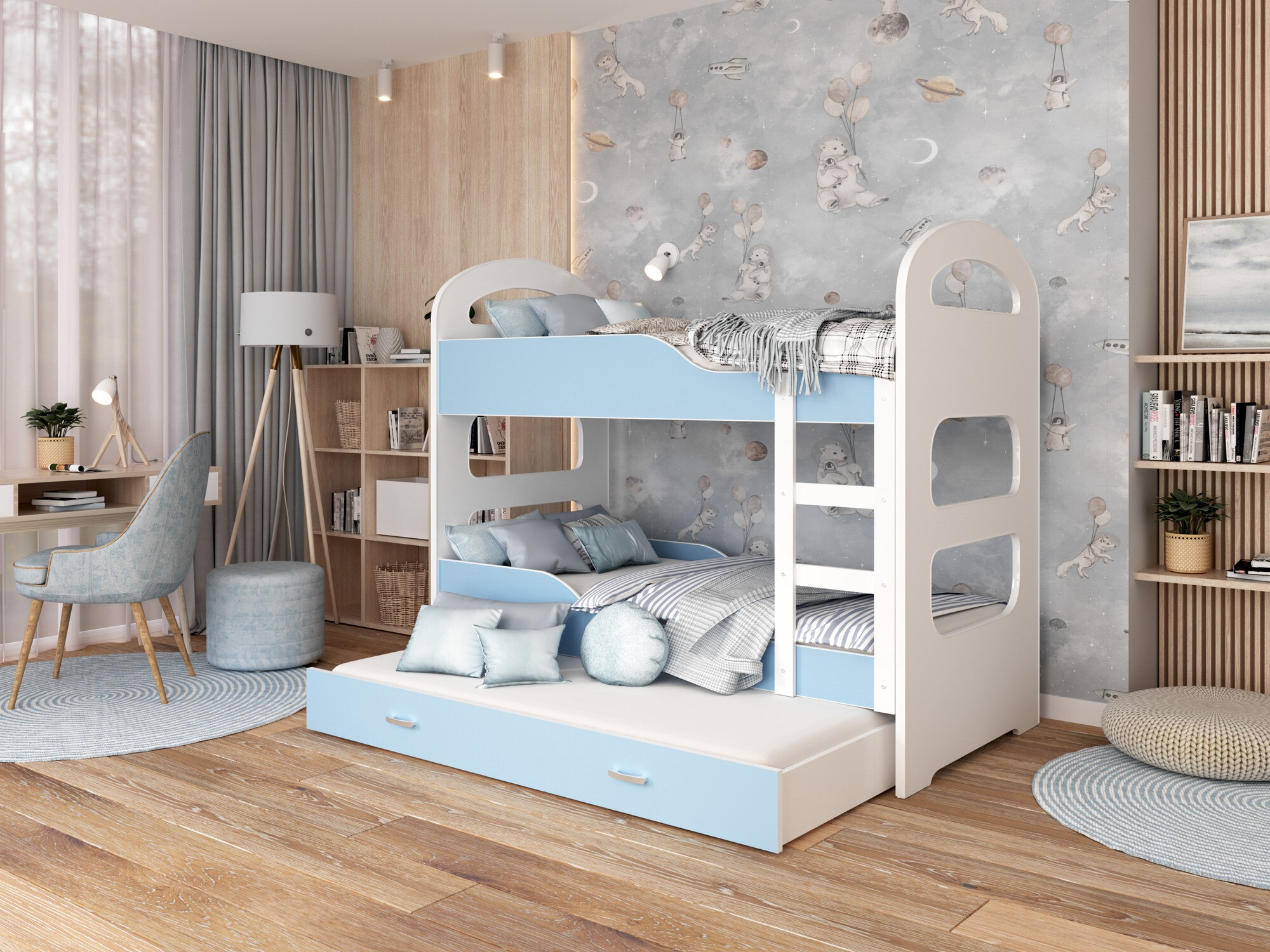 Krevet na kat Aurora 115 (Plava)