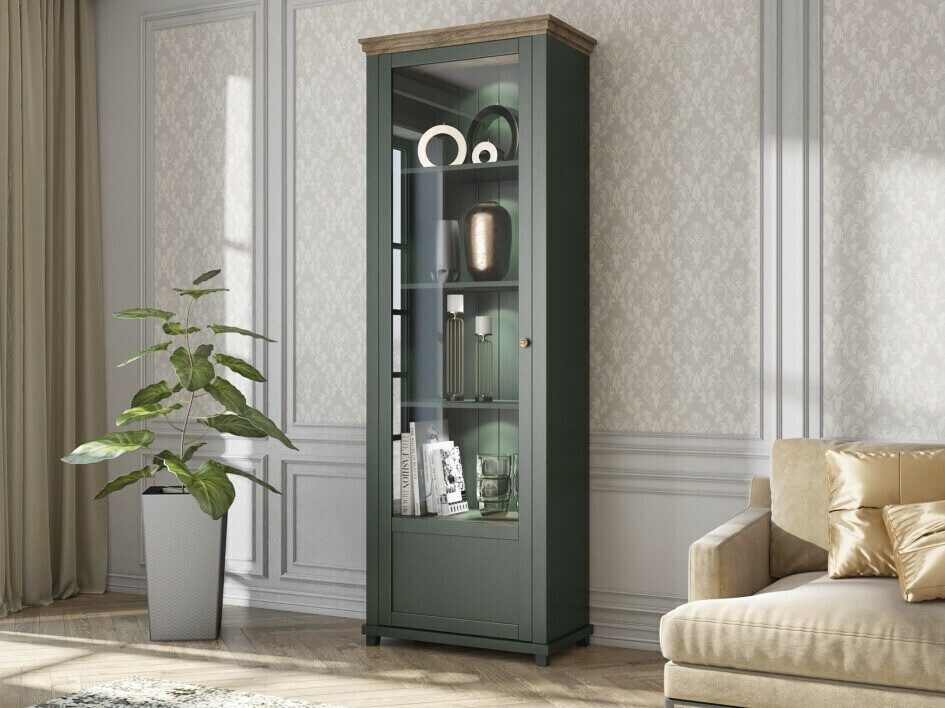 Polica Tolnue 101 (Tamnozelena + Hrast Lefkas)