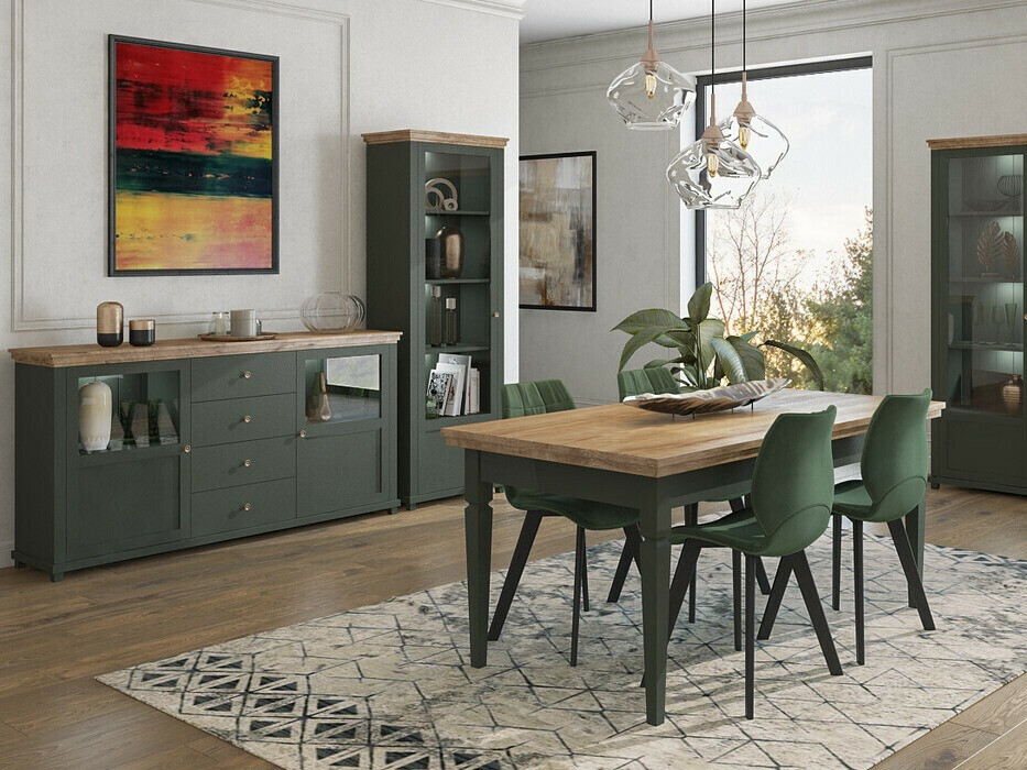 Polica Tolnue 101 (Tamnozelena + Hrast Lefkas)