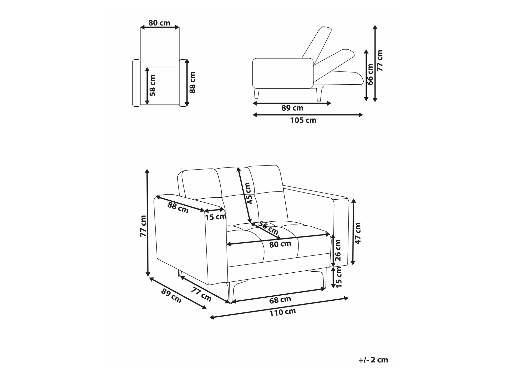 Fotelja Mormiru 101 (Bež)