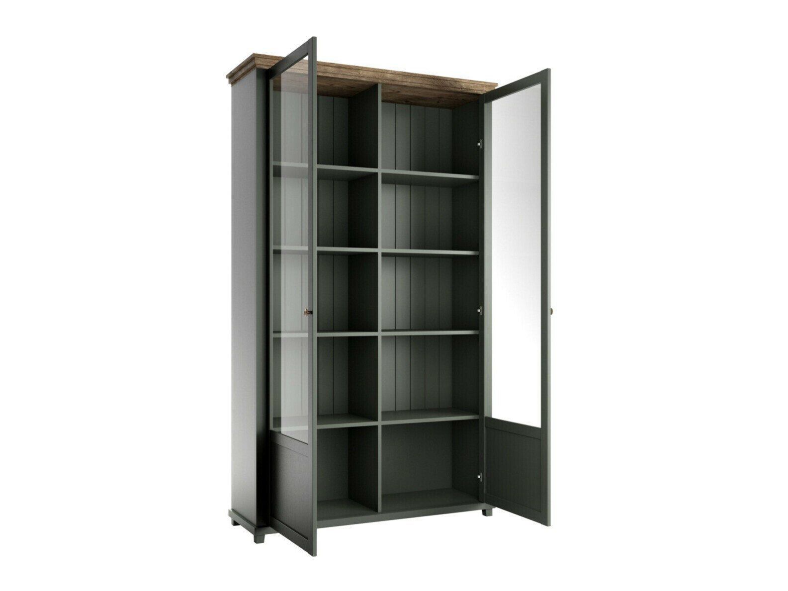 Polica Tolnue 102 (Tamnozelena + Hrast Lefkas)