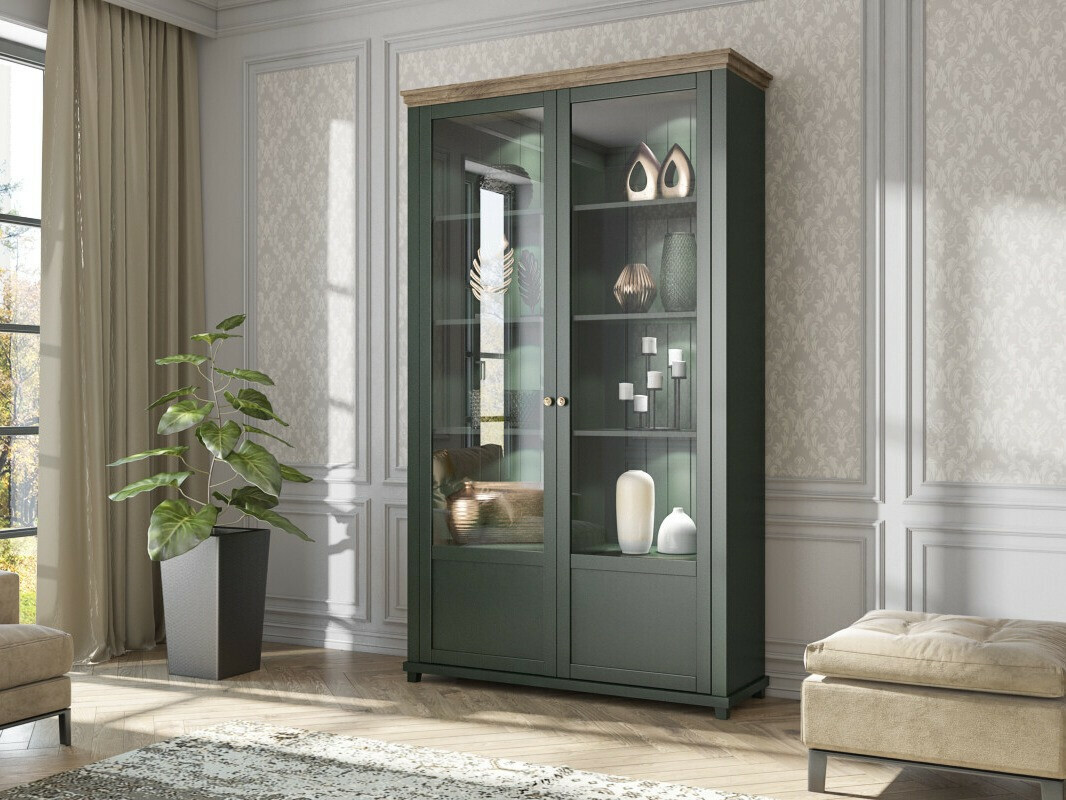 Polica Tolnue 102 (Tamnozelena + Hrast Lefkas)