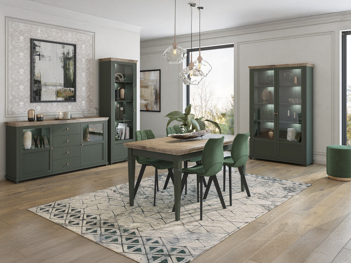 Polica Tolnue 102 (Tamnozelena + Hrast Lefkas)