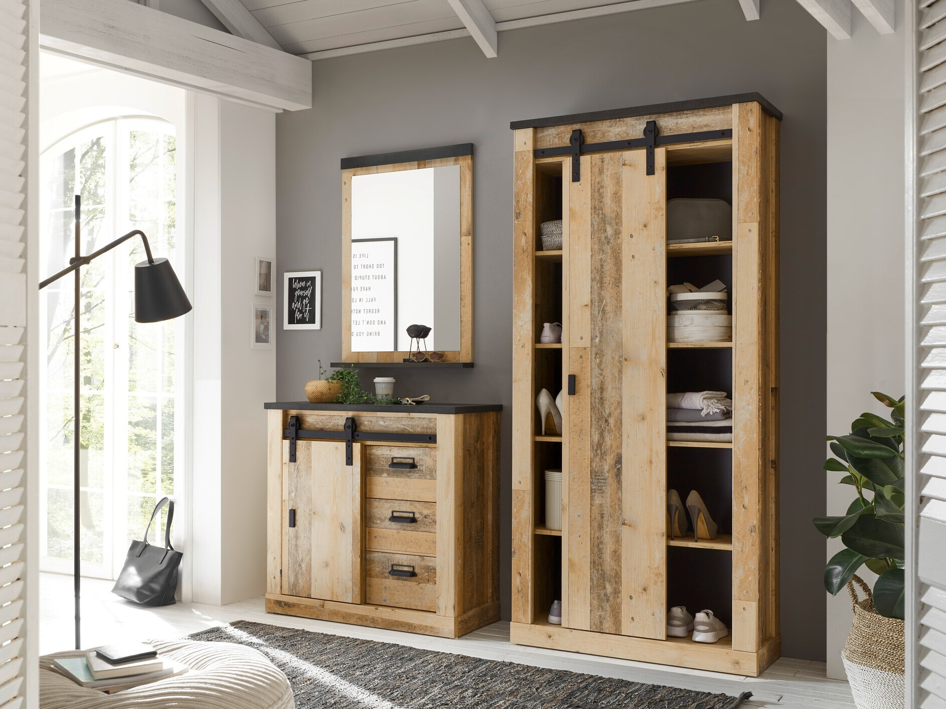 Set za hodnik Cirtale 129 (Starinsko drvo + Antracit)