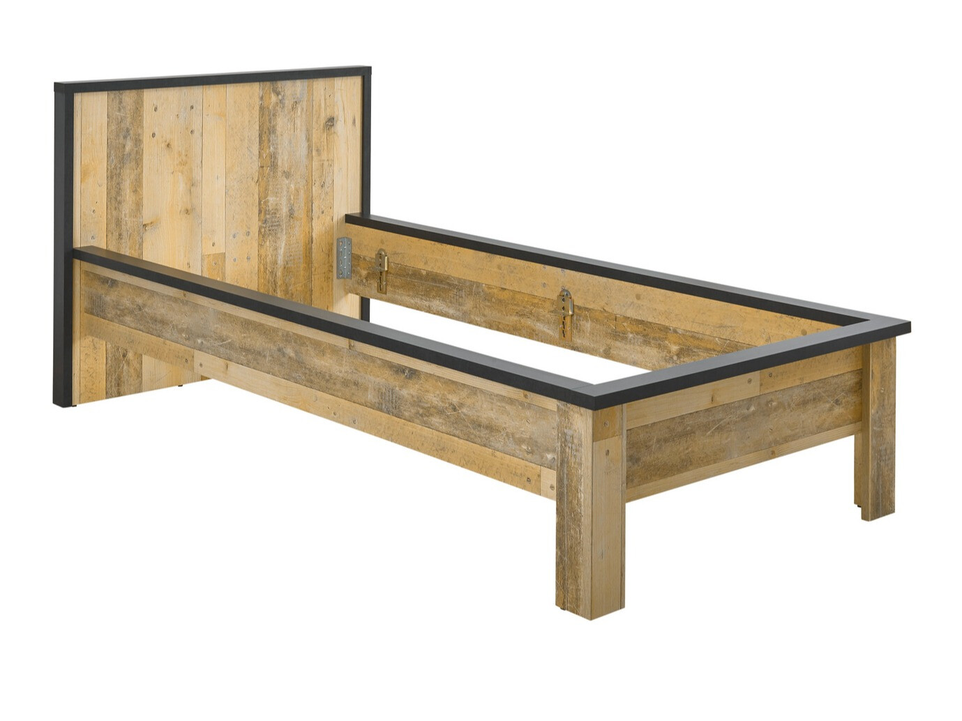 Set za spavaću sobu Cirtale 128 (Starinsko drvo + Antracit)