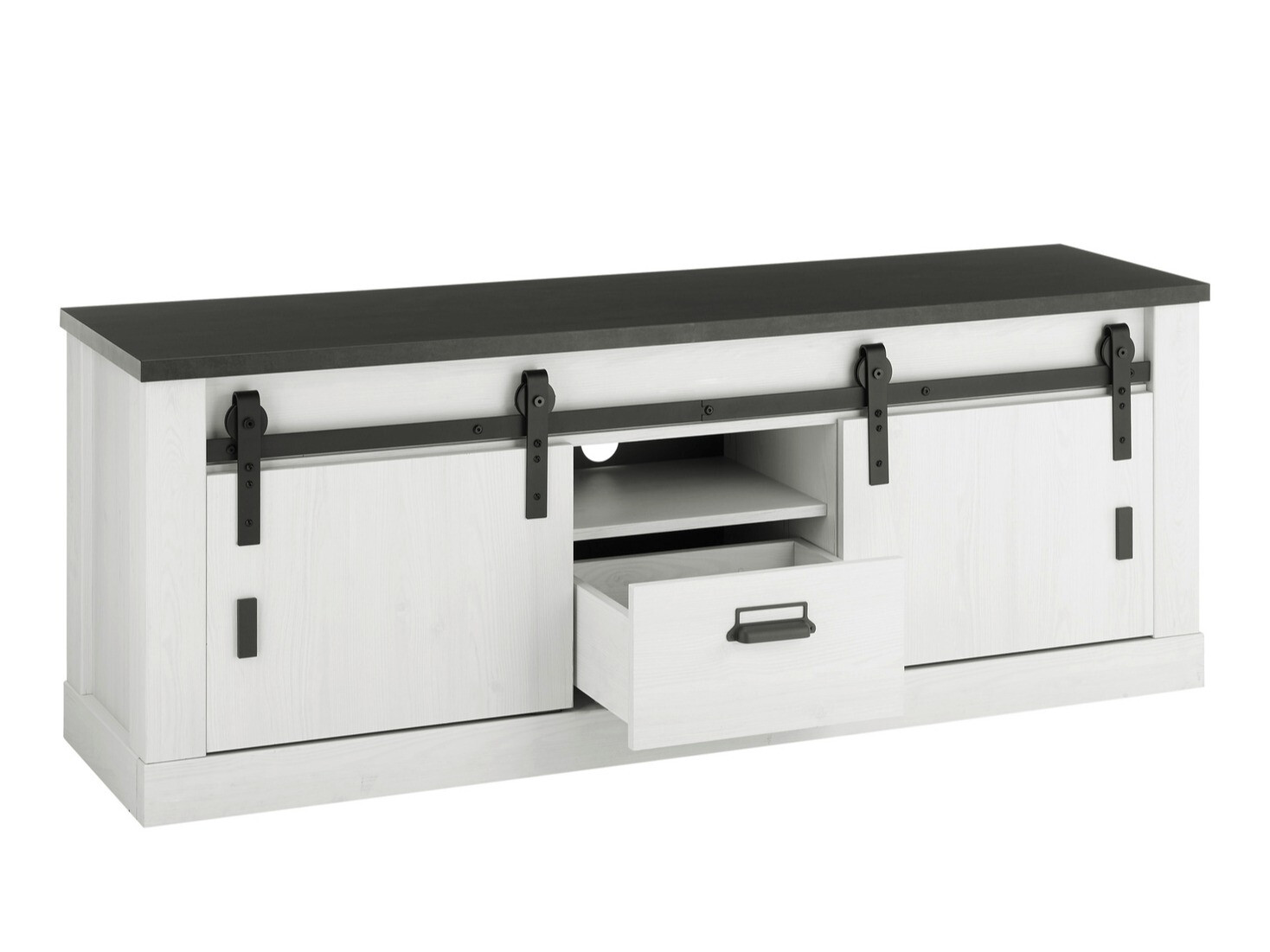 Set za dnevni boravak Cirtale 131 (Izbijeljeni bor + Antracit)