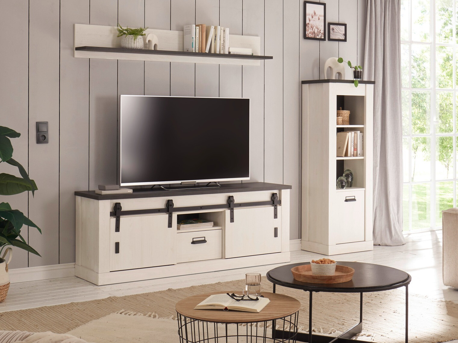 Set za dnevni boravak Cirtale 131 (Izbijeljeni bor + Antracit)