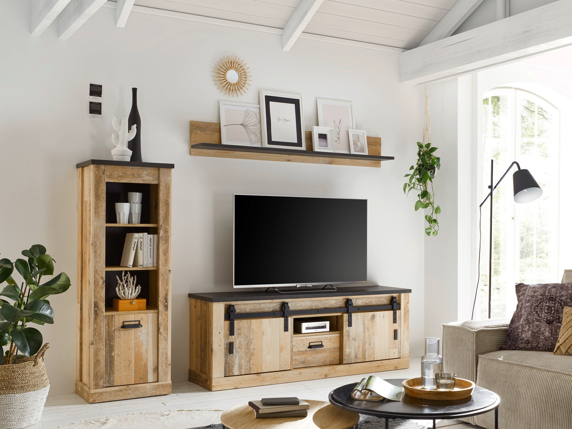 Set za dnevni boravak Cirtale 131 (Starinsko drvo + Antracit)