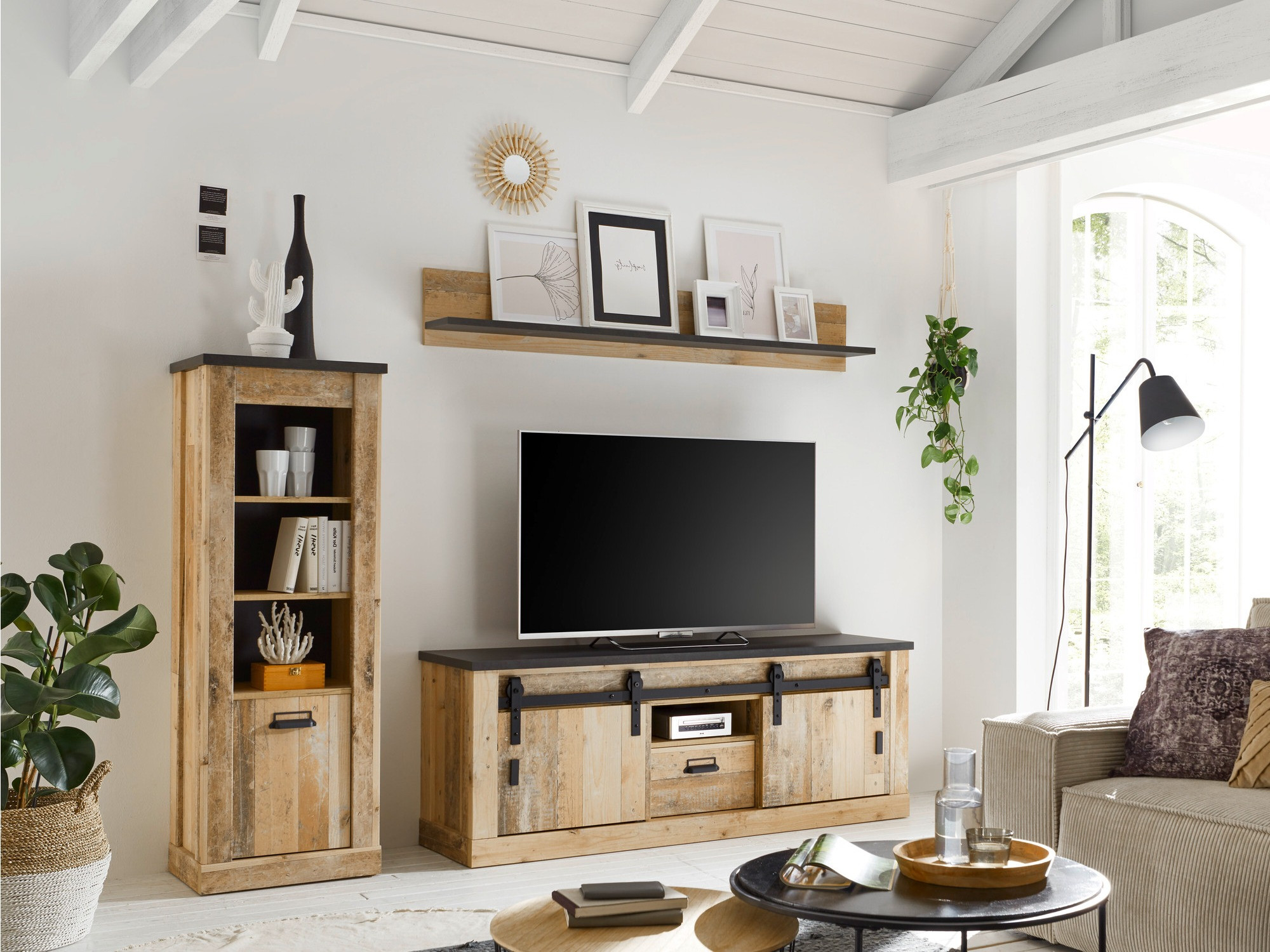 Set za dnevni boravak Cirtale 131 (Starinsko drvo + Antracit)