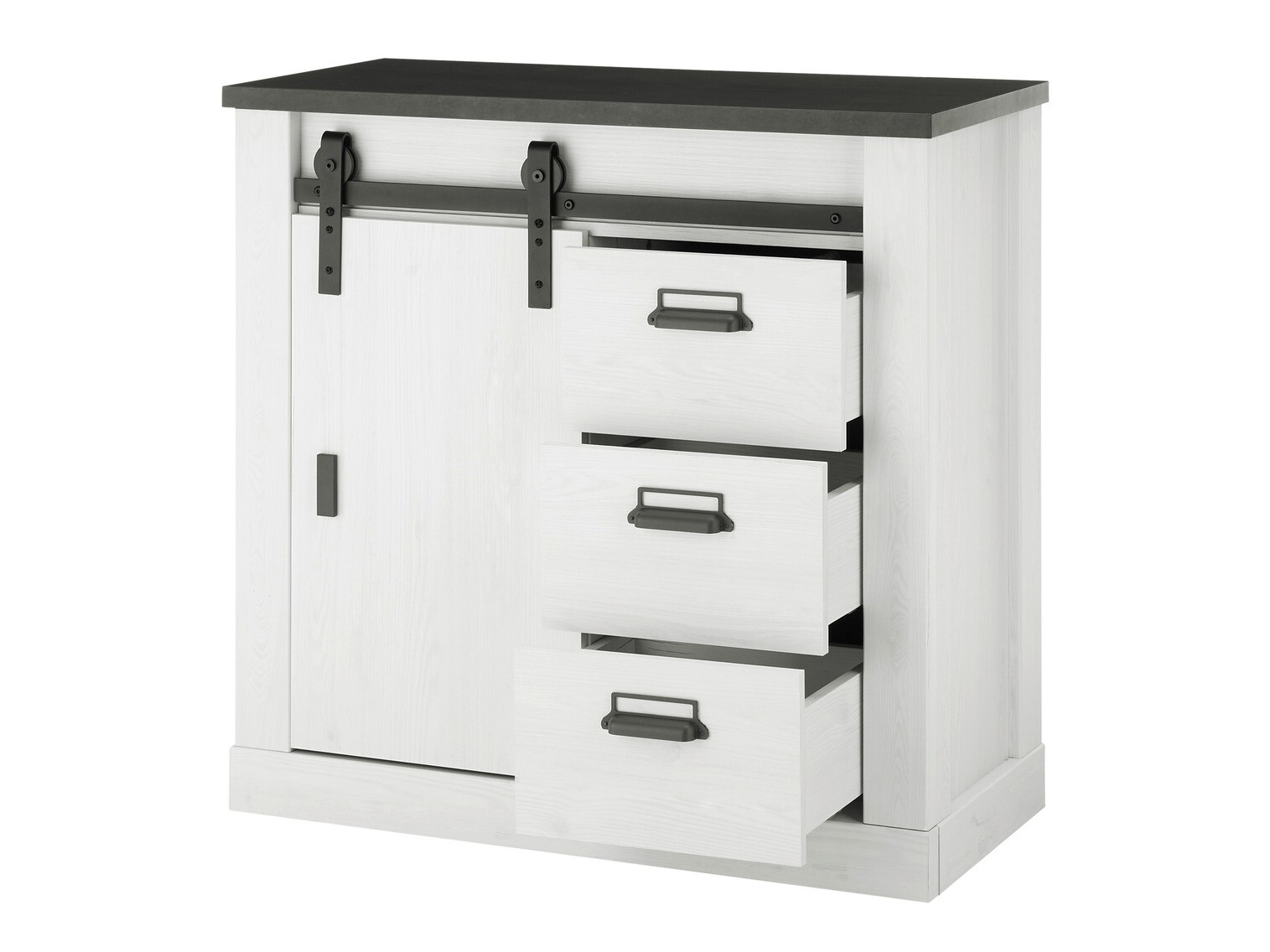 Set za dnevni boravak Cirtale 132 (Izbijeljeni bor + Antracit)