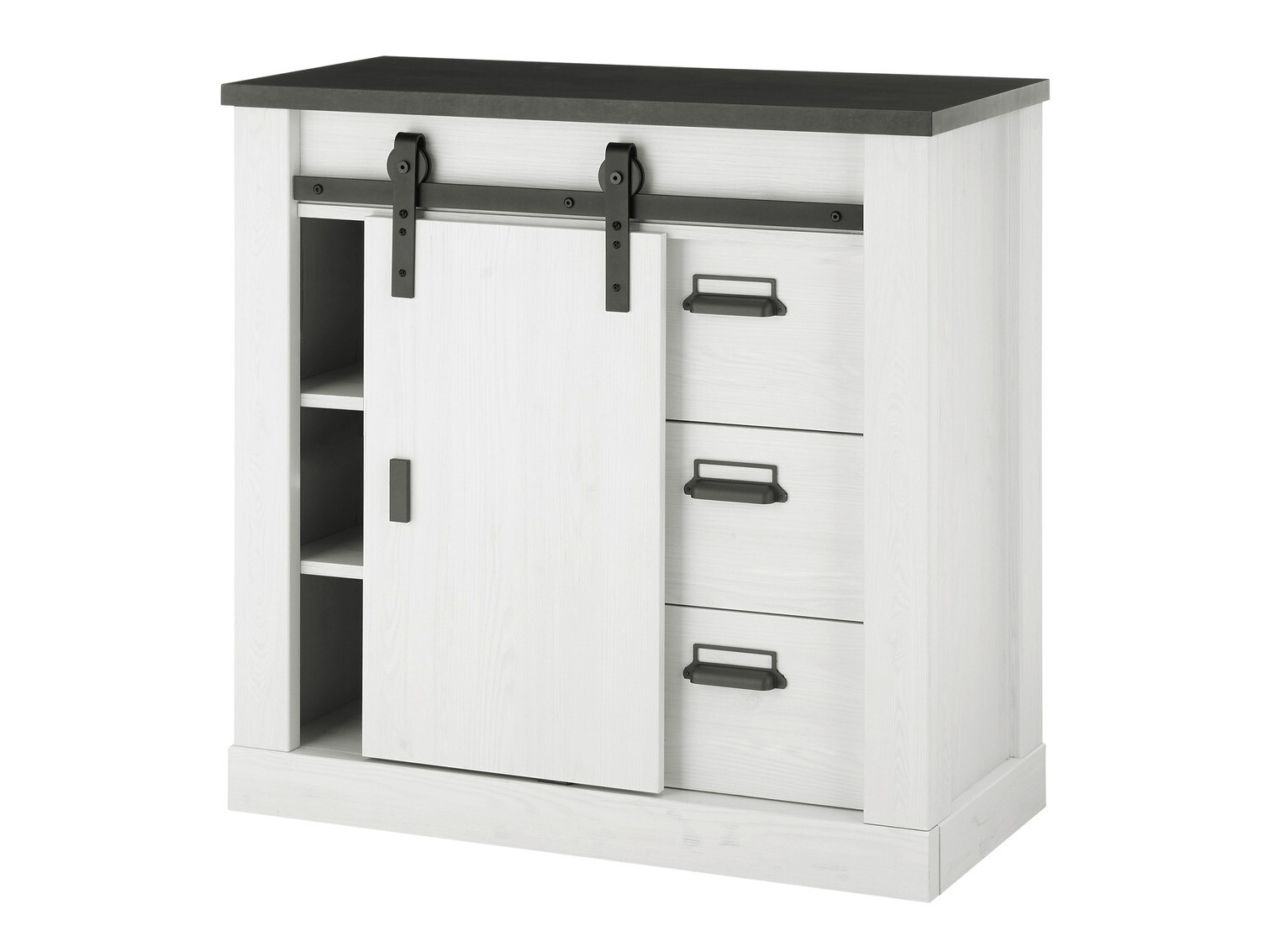 Set za dnevni boravak Cirtale 132 (Izbijeljeni bor + Antracit)