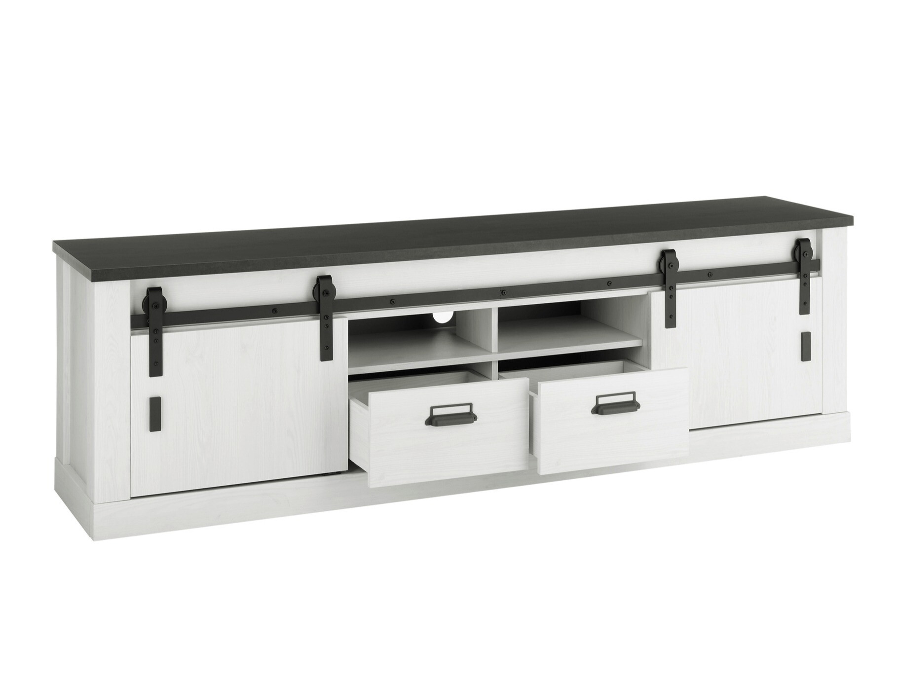 Set za dnevni boravak Cirtale 132 (Izbijeljeni bor + Antracit)