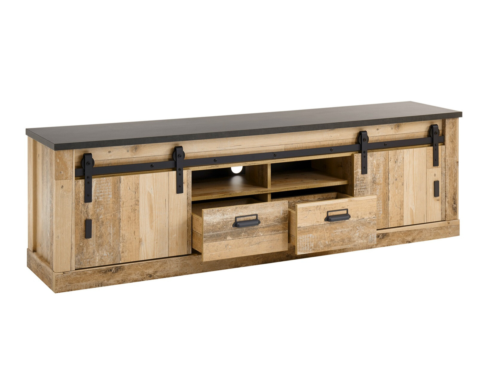 Set za dnevni boravak Cirtale 132 (Starinsko drvo + Antracit)