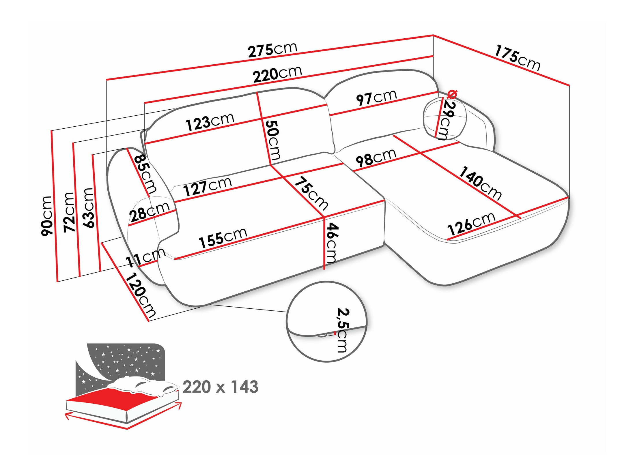 Kutna garnitura TrendyNest 110 (Now Or Never 92)
