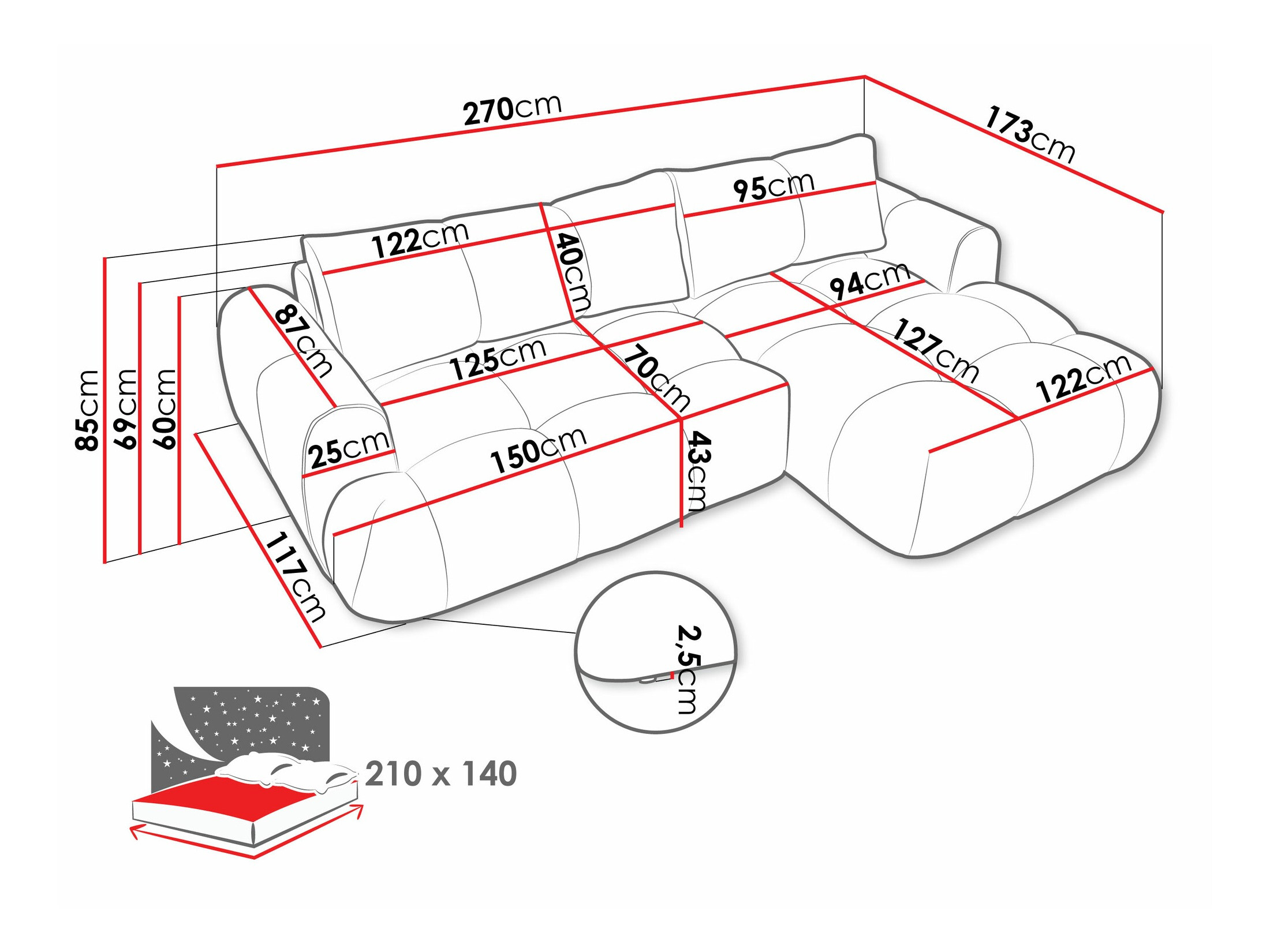 Kutna garnitura TrendyNest Ansera I (Now Or Never 03)
