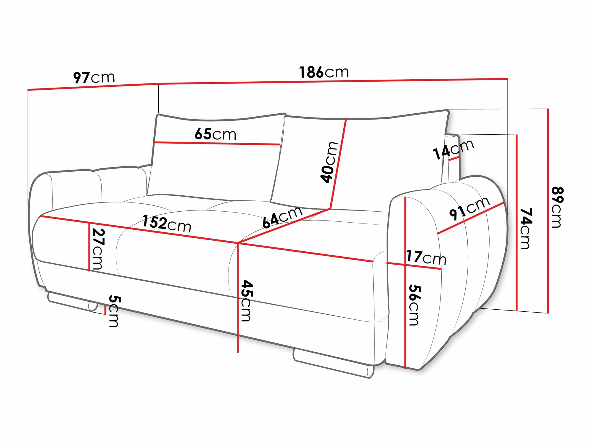 Kauč Camden 102 (Velo 621)