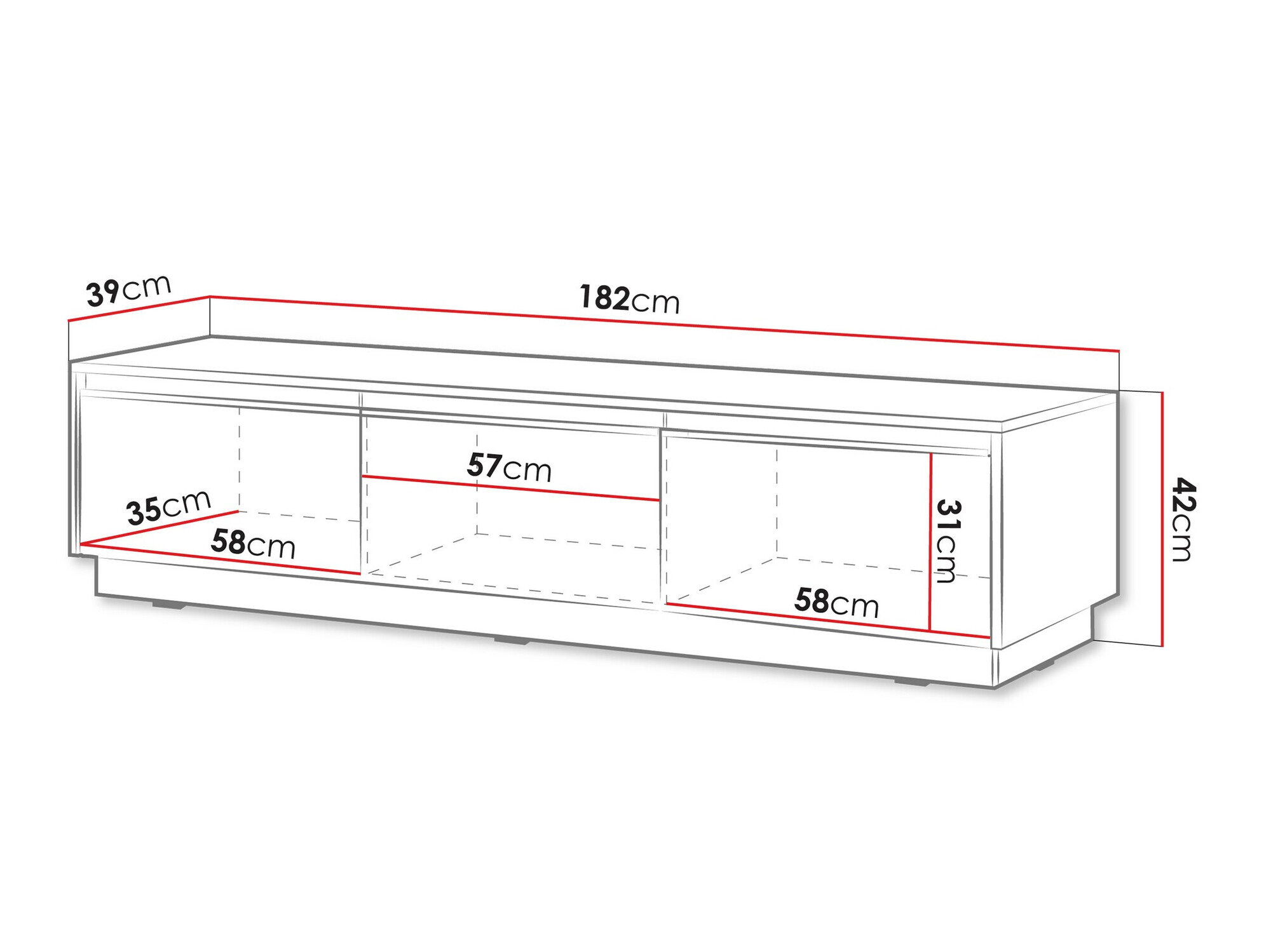 TV stol Sorbela 103 (Bijela)