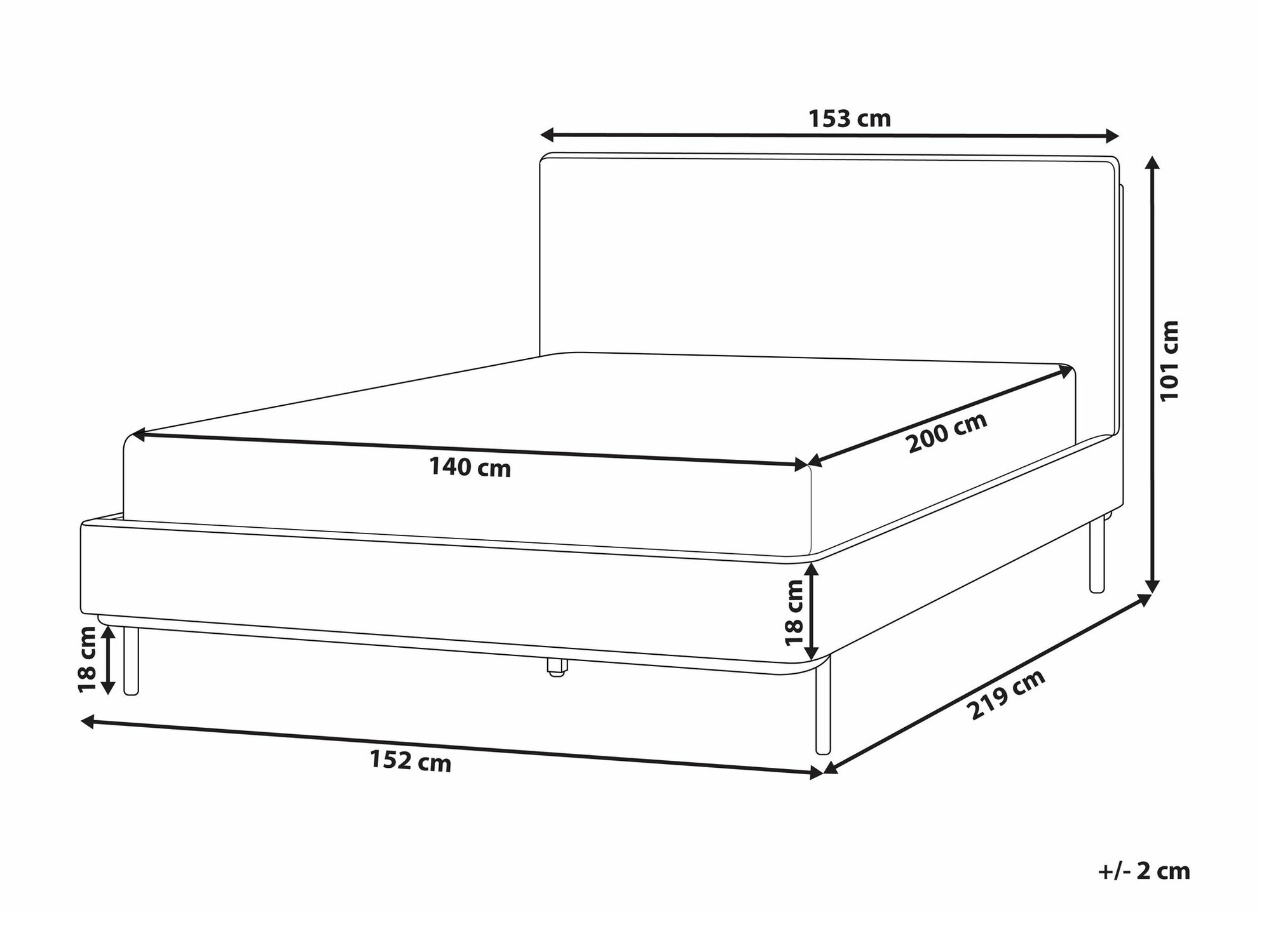 Krevet Berwyn 2377 (Bijela)