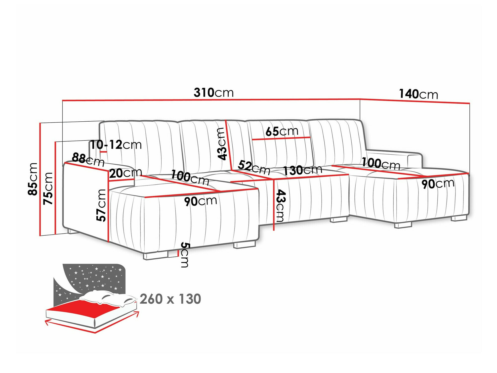 Kutna garnitura Columbus 232 (Manila 05)