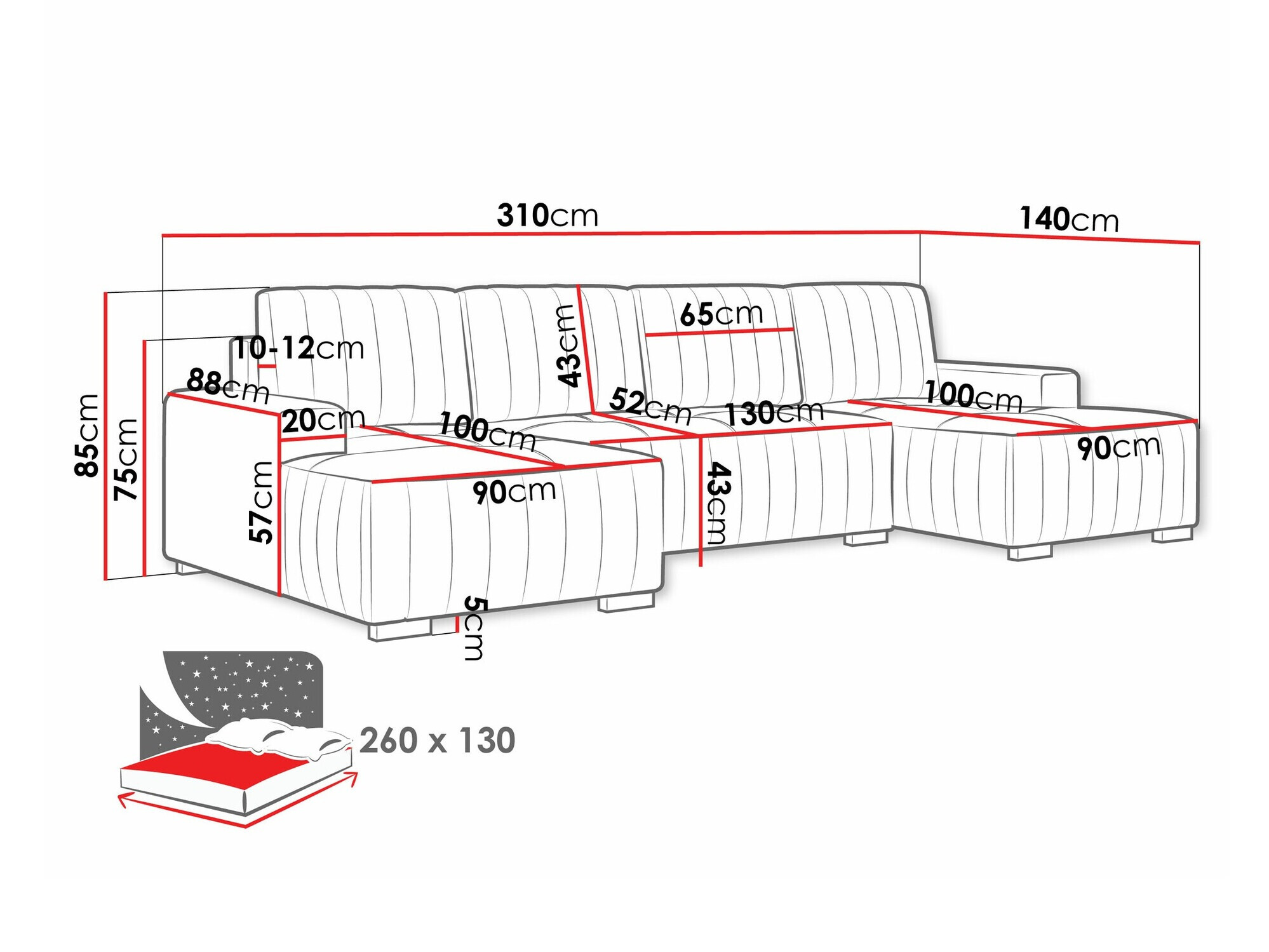 Kutna garnitura Columbus 232 (Manila 21)