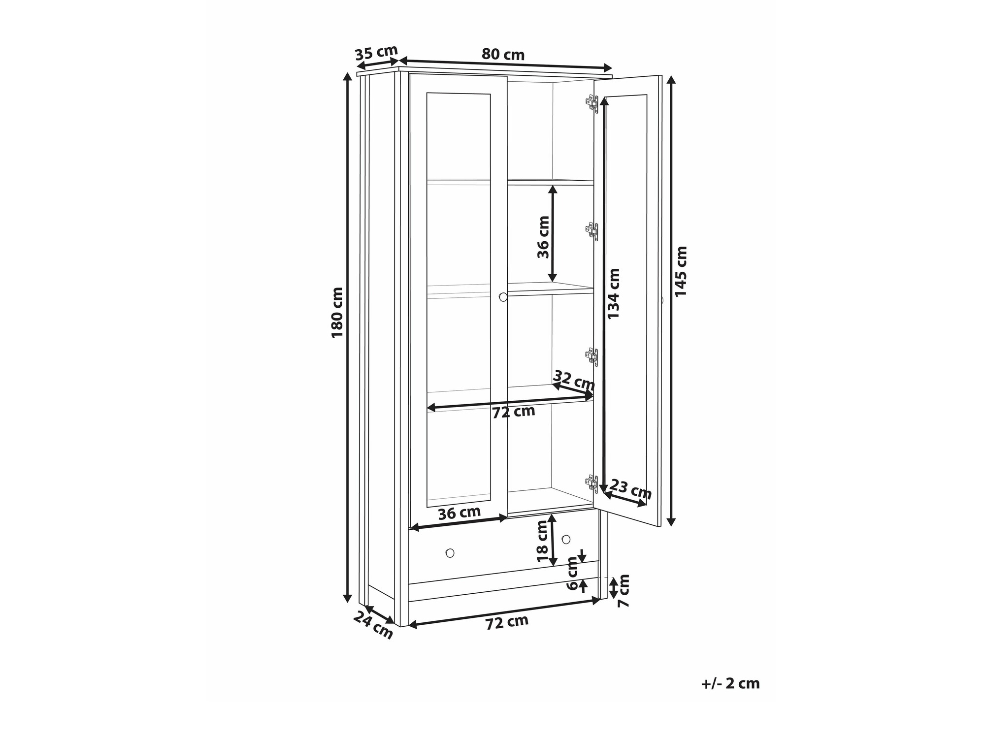 Polica Berwyn 2381 (Bijela)