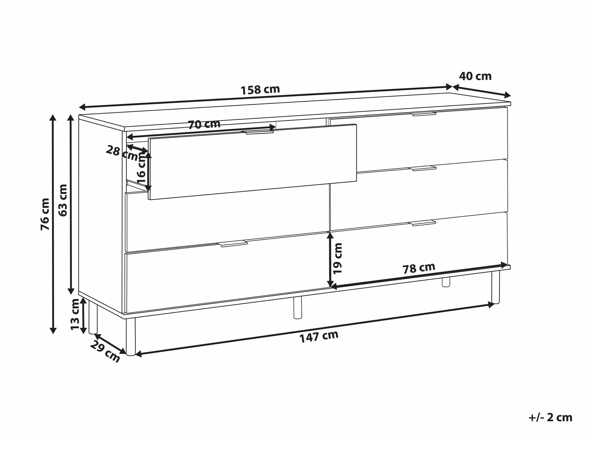 Komoda Berwyn 2383 (Zelena)